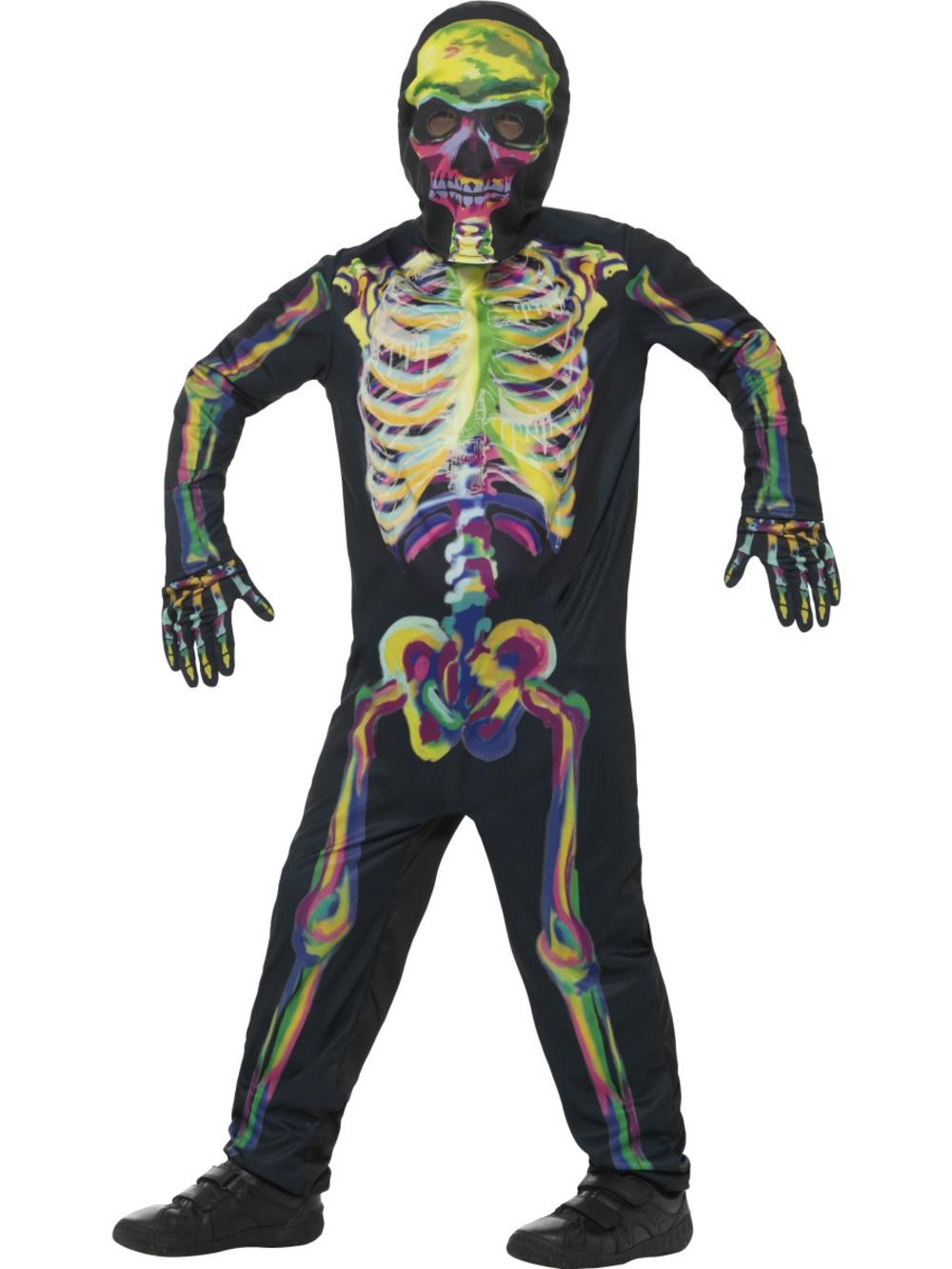 Glow in the Dark Sinister Skeleton Costume All Mens Halloween