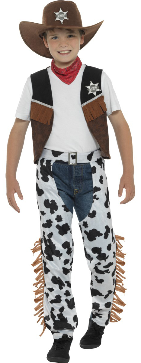 Texan Ragazzi Cow Boy Costume Rodeo Wild West Western Carnevale Travestimento