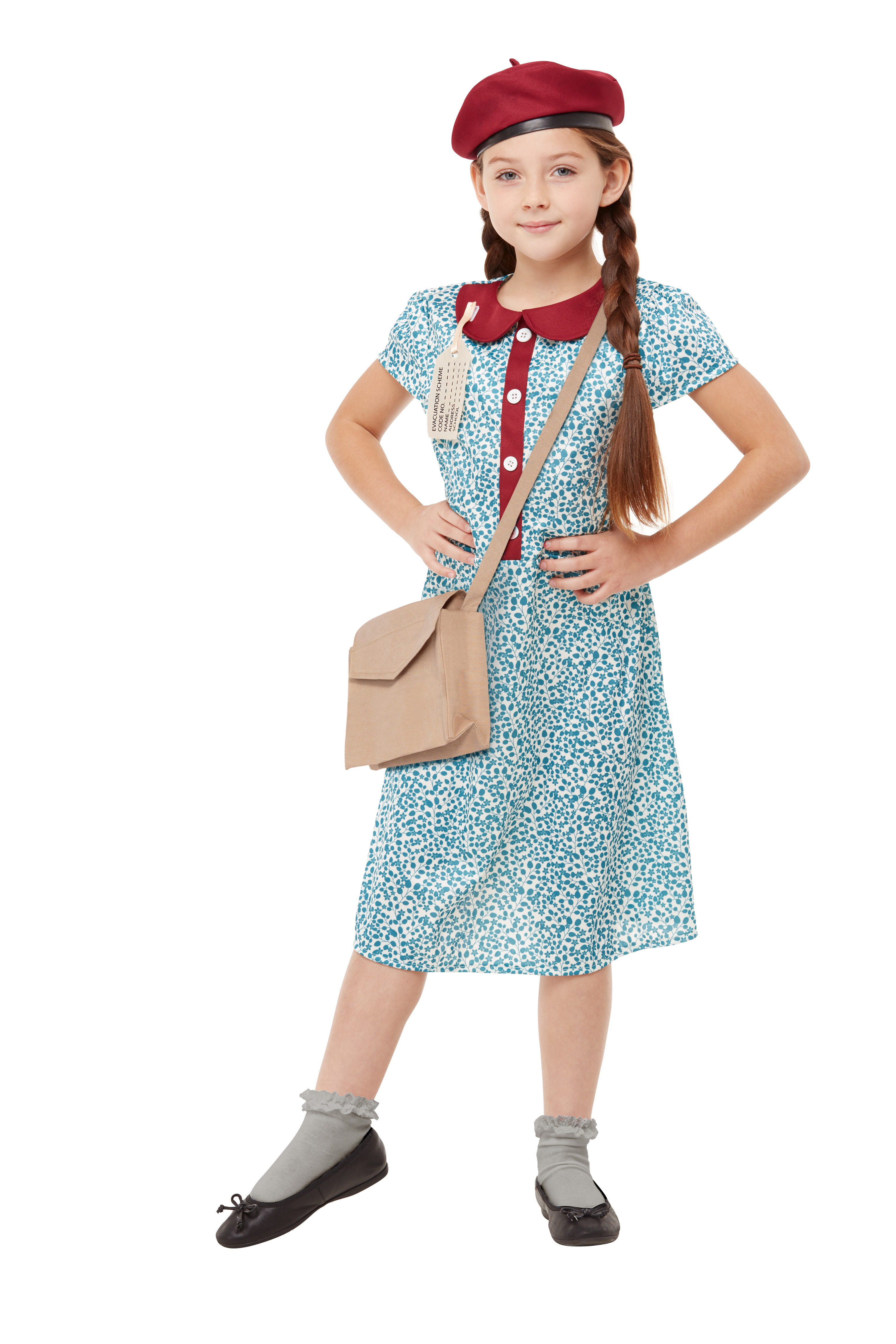 Wartime Girls Fancy Dress History 30s 40s Book Day Week Kids Childs Costumes New