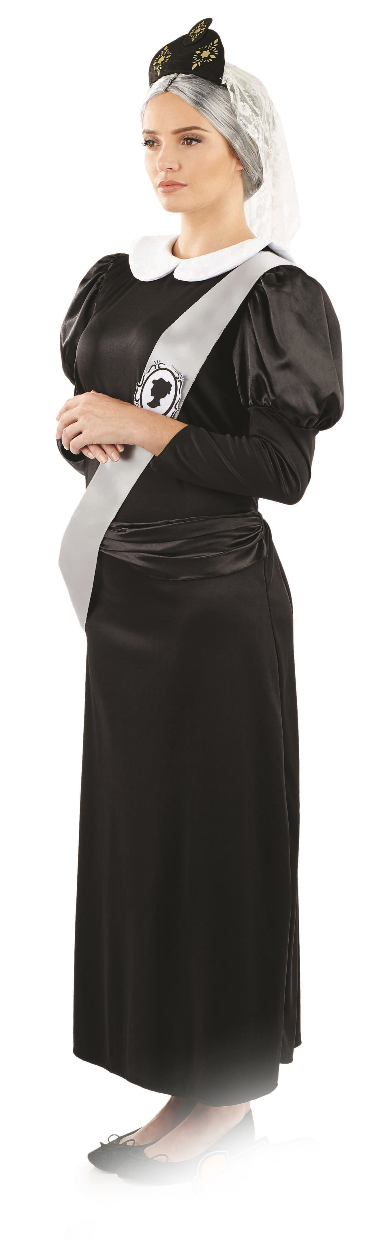 Queen Victoria Womens Fancy Dress British Royal Monarch Adult Ladies Costume New
