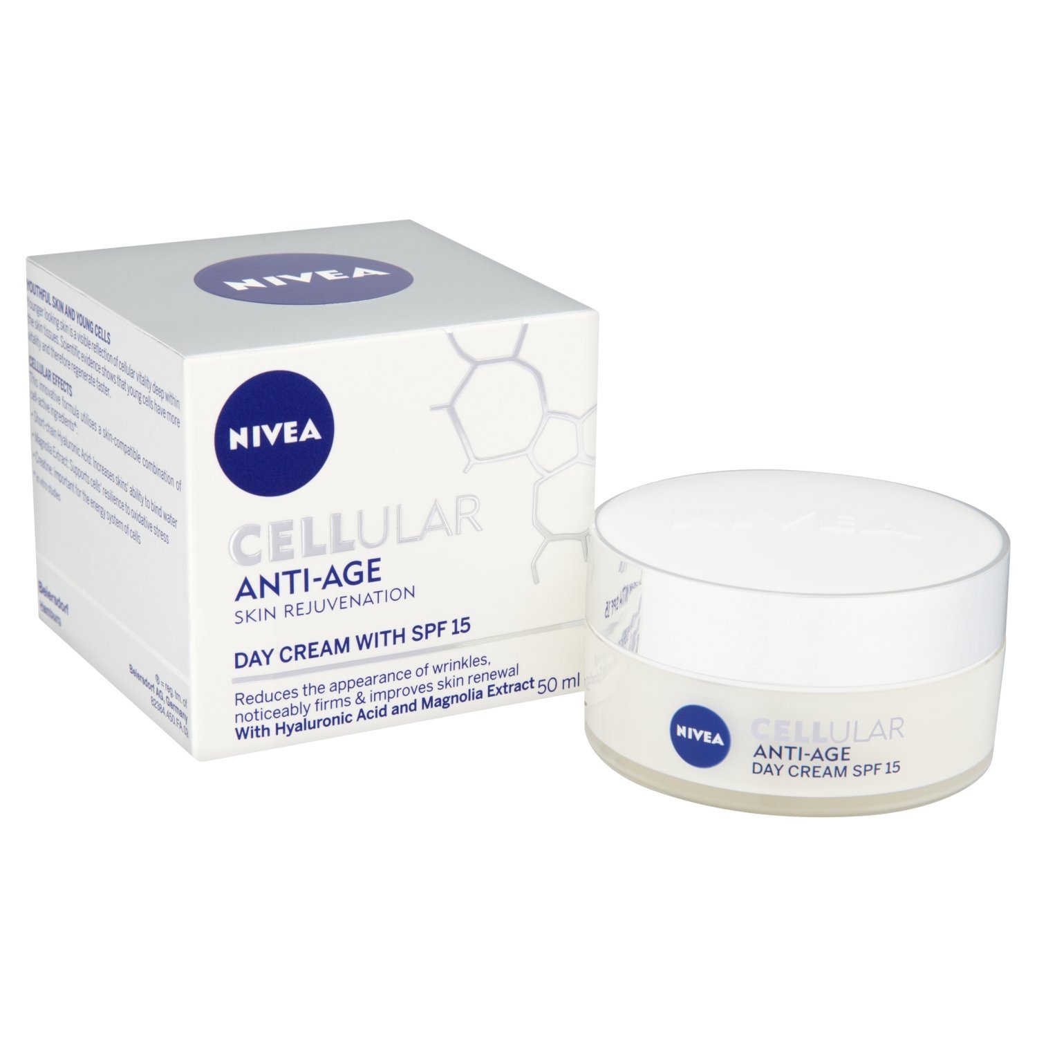 Nivea Cellular Anti-Age Skin Rejuvenation Face Day Cream with SPF 15 ...