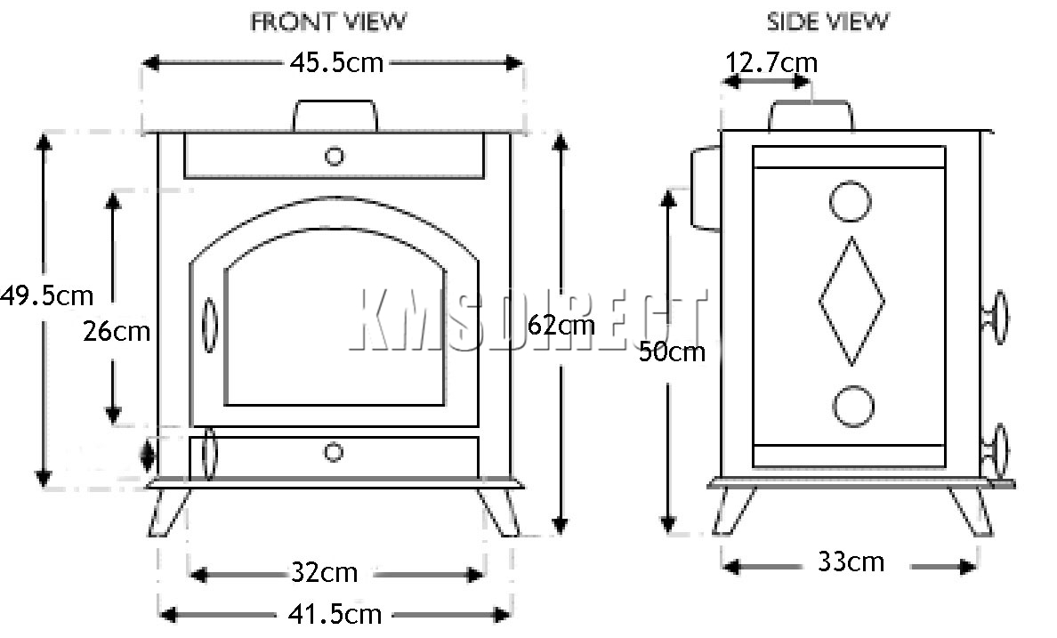 Foxhunter Cast Iron Log Burner 7kw Wood Burning Coal Stove Sentinel Foxhunter Cast Iron Log Burner 7kw Wood Burning Coal Stove Fireplace Ja010