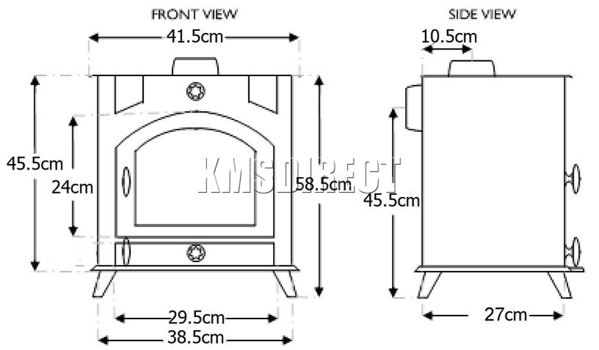 6KW JA013 High Efficient Cast Iron Log Burner Multifuel Woodburning