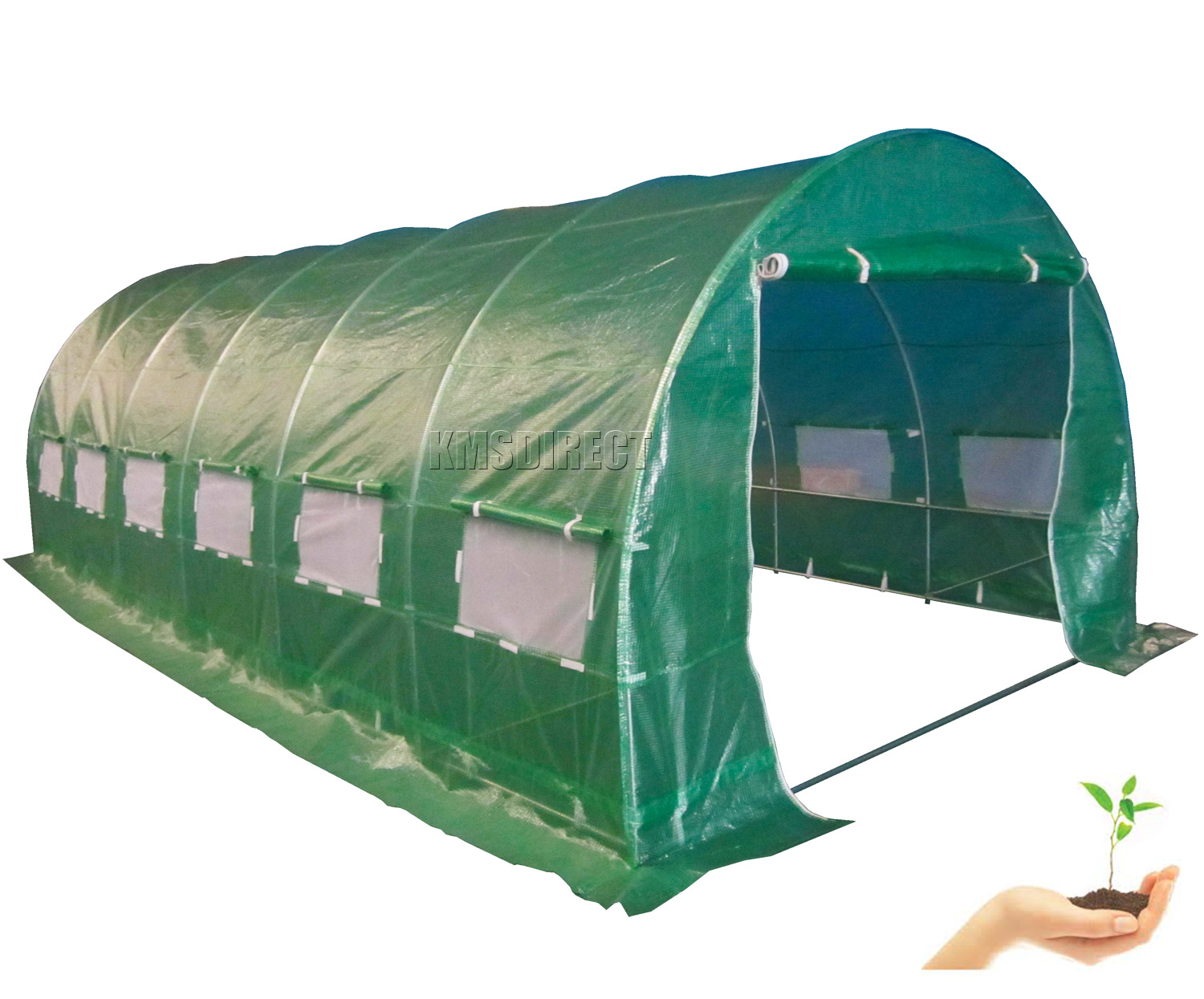 BIRCHTREE Polytunnel Fully Galvanised Frame Greenhouse Poly Tunnel