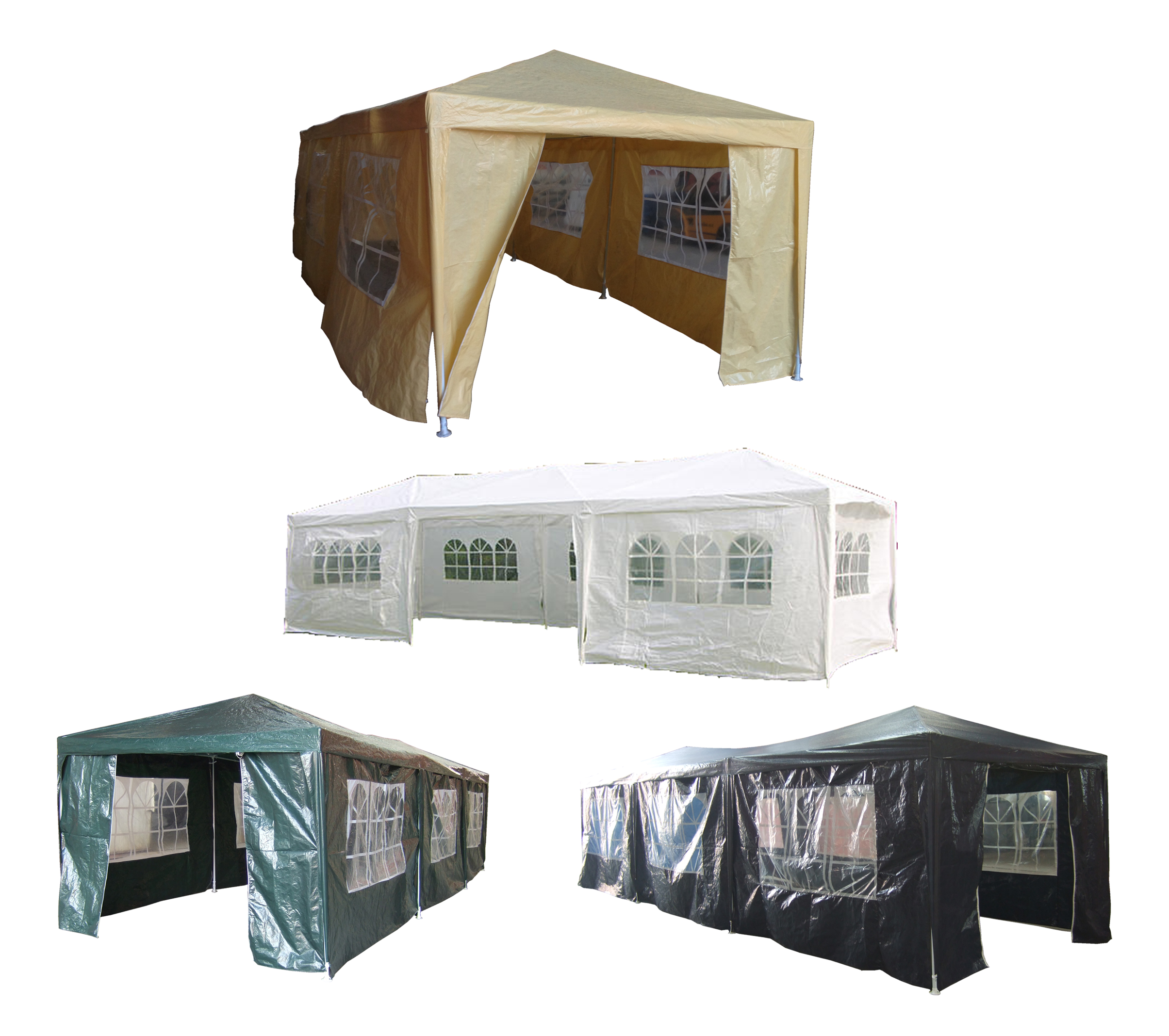 3M x 3M 6M 9M PE Gazebo Outdoor Garden Waterproof Marquee Party Tent ...