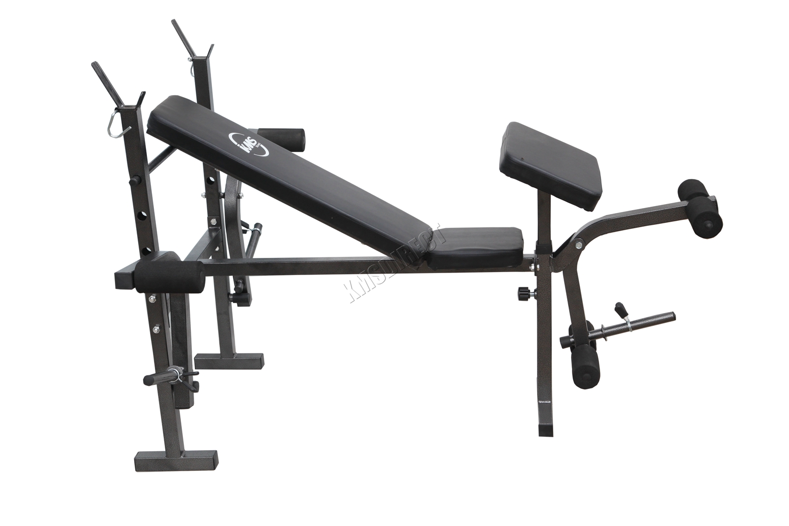 Kms Adjustable Weight Bench Press Rack Multi Gym Abs Home Fitness