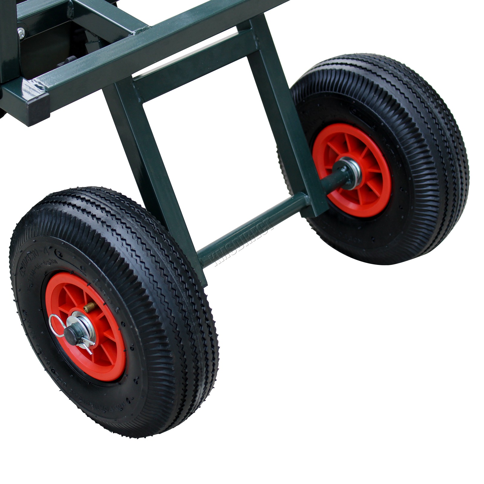 CARPZILLA Fishing Trolley 2 Pneumatic Wheel Folding Barrow Cart with