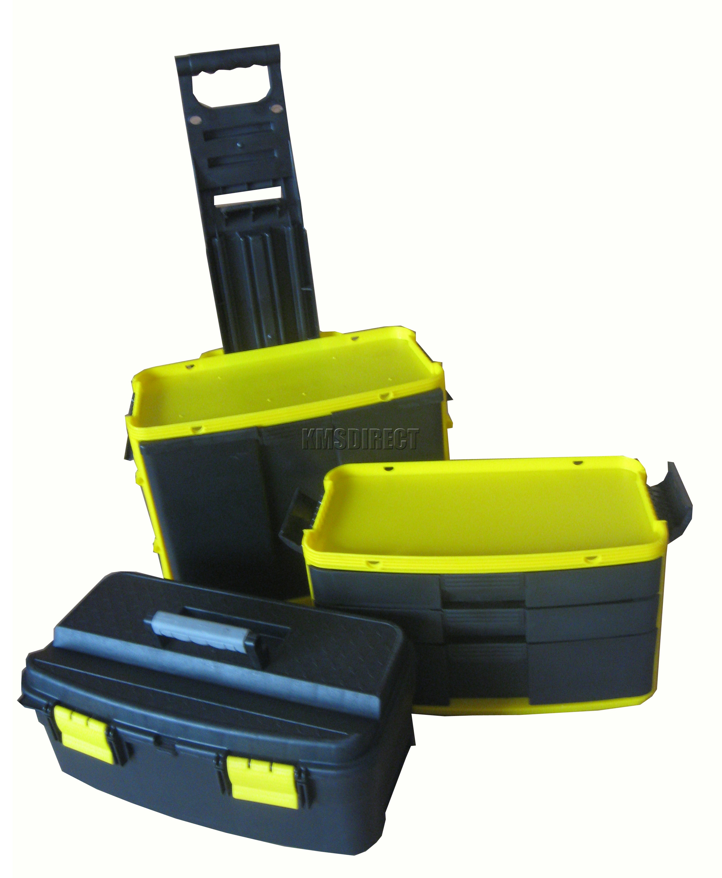 FoxHunter Plastic Mobile Roller Work Shop Chest Trolley Storage Tool