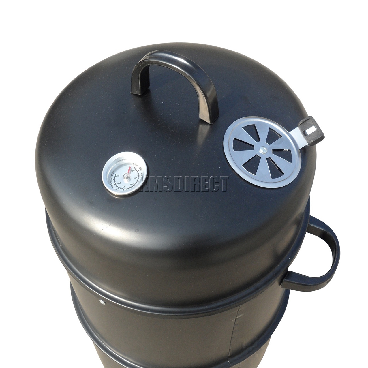 FoxHunter Black BBQ Charcoal Grill Barbecue Smoker Garden Outdoor