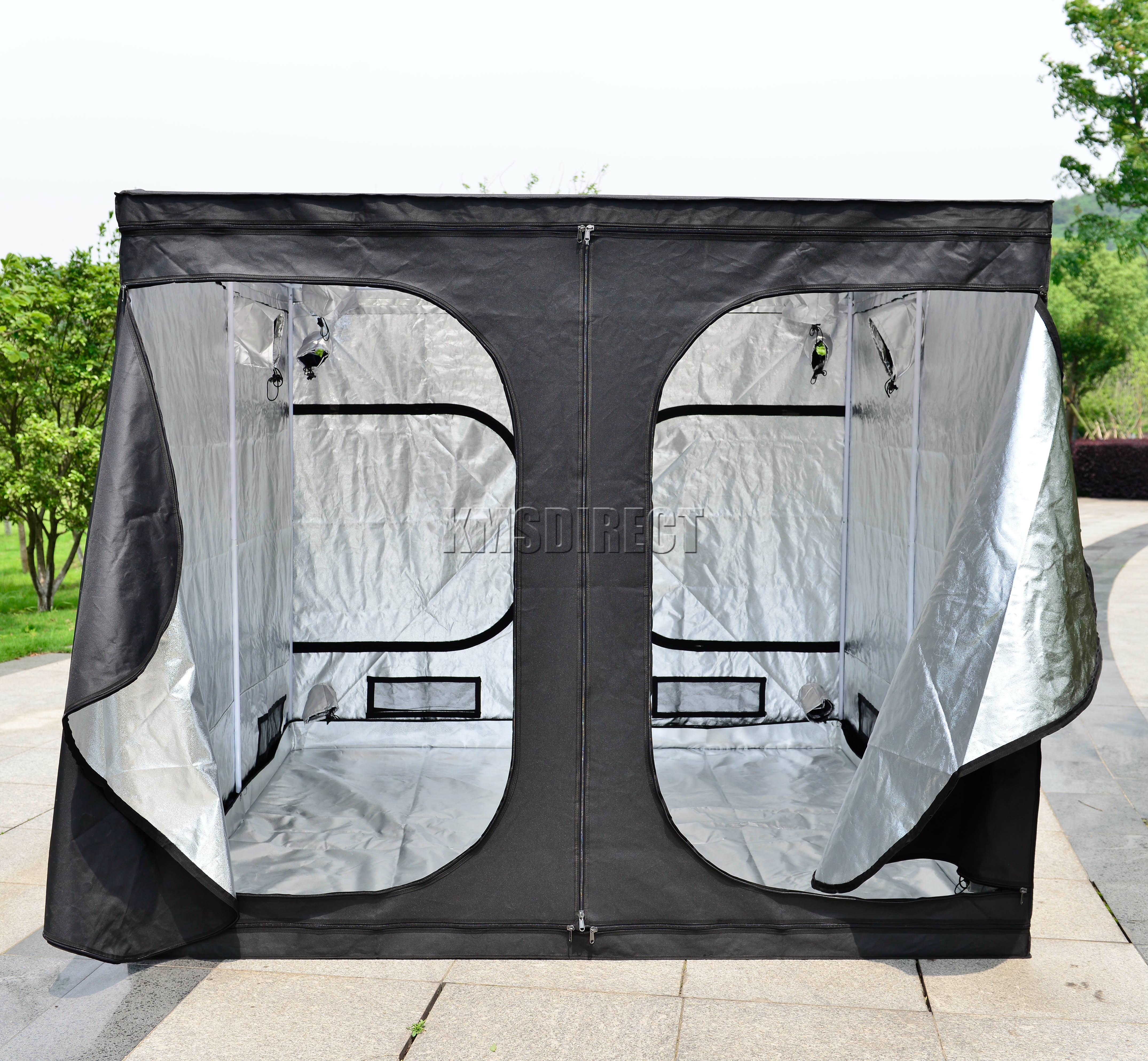 Indoor Portable Grow Tent Box Silver Mylar Hydroponics Bud Green Room