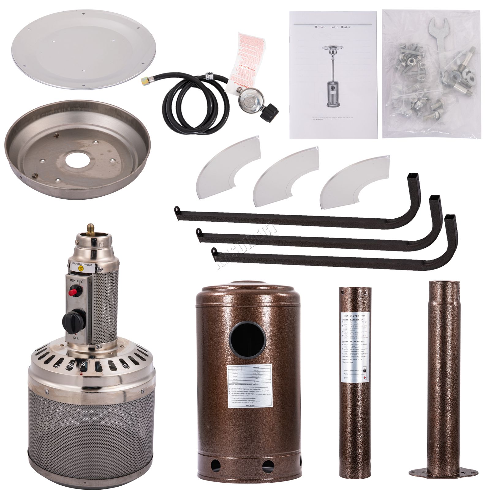 HEATSURE Metal Steel Garden Outdoor Fire BBQ Grill Gas Patio Heater