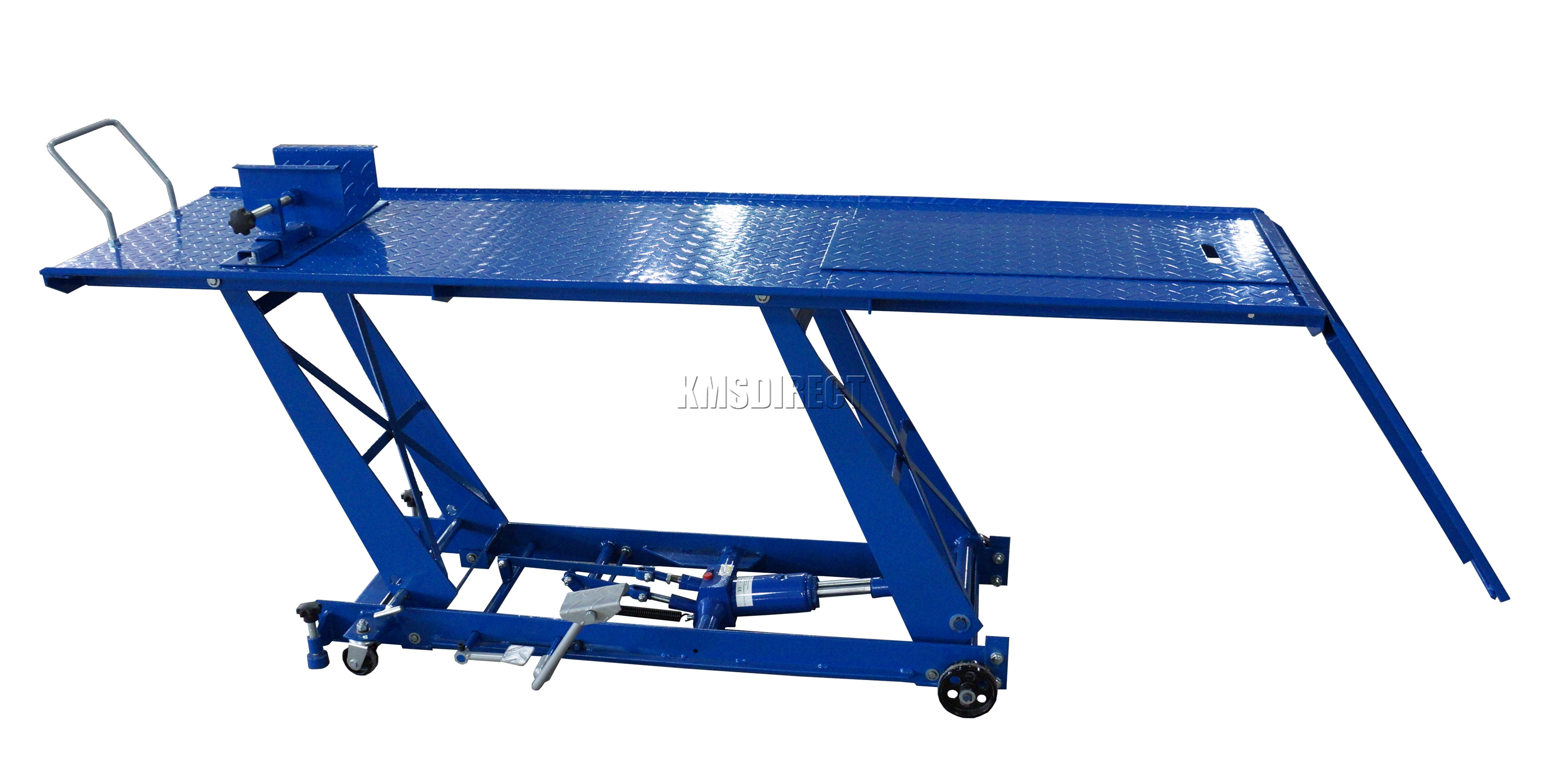 Foxhunter 1000lb Hydraulic Bike Motorcycle Lift Ramp Table Bench Sentinel Foxhunter 1000lb Hydraulic Bike Motorcycle Lift Ramp Table Bench Blue Large New