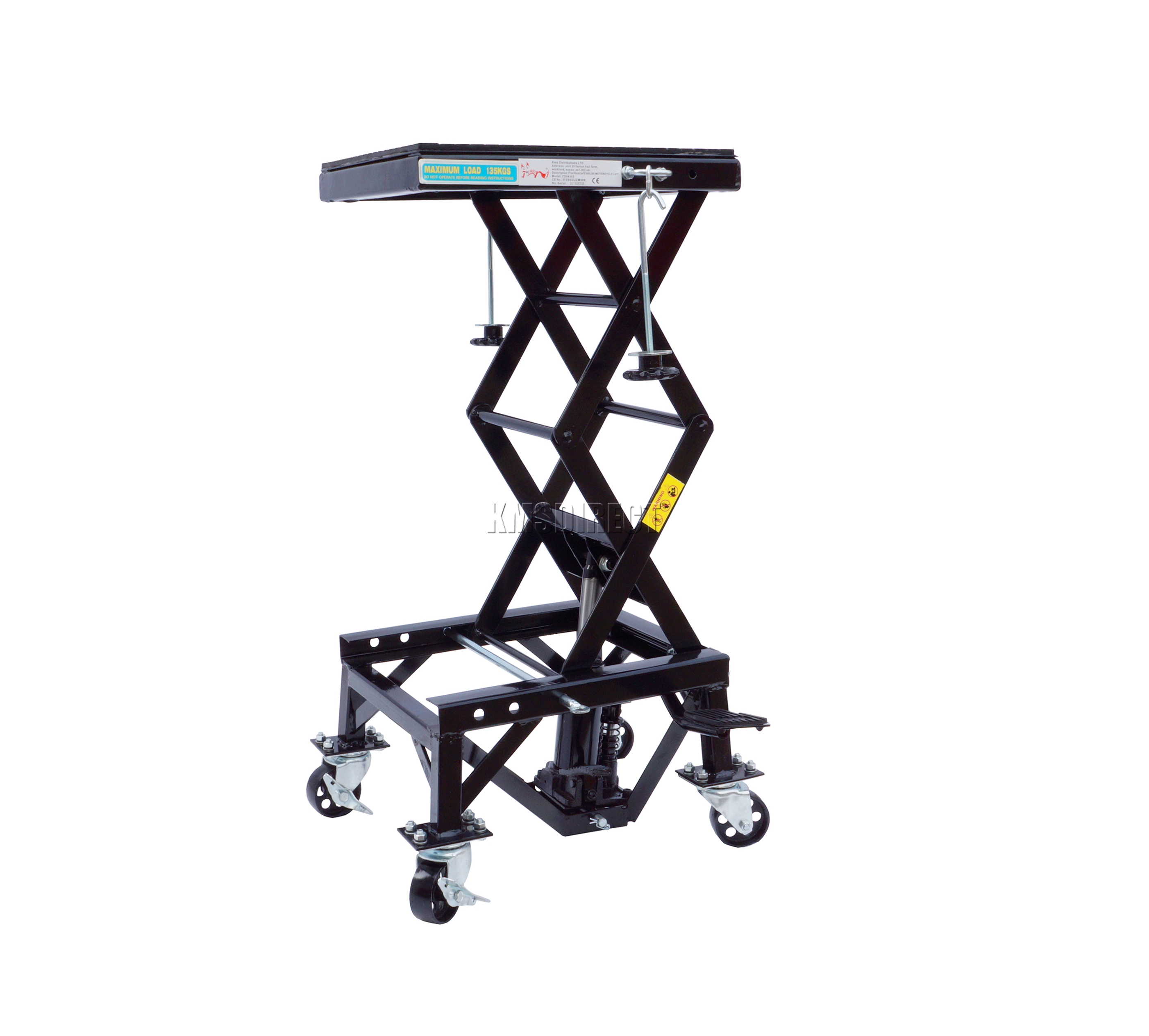 FoxHunter Black 300LB Hydraulic Scissor Motorcycle Motor Bike Jack Lift