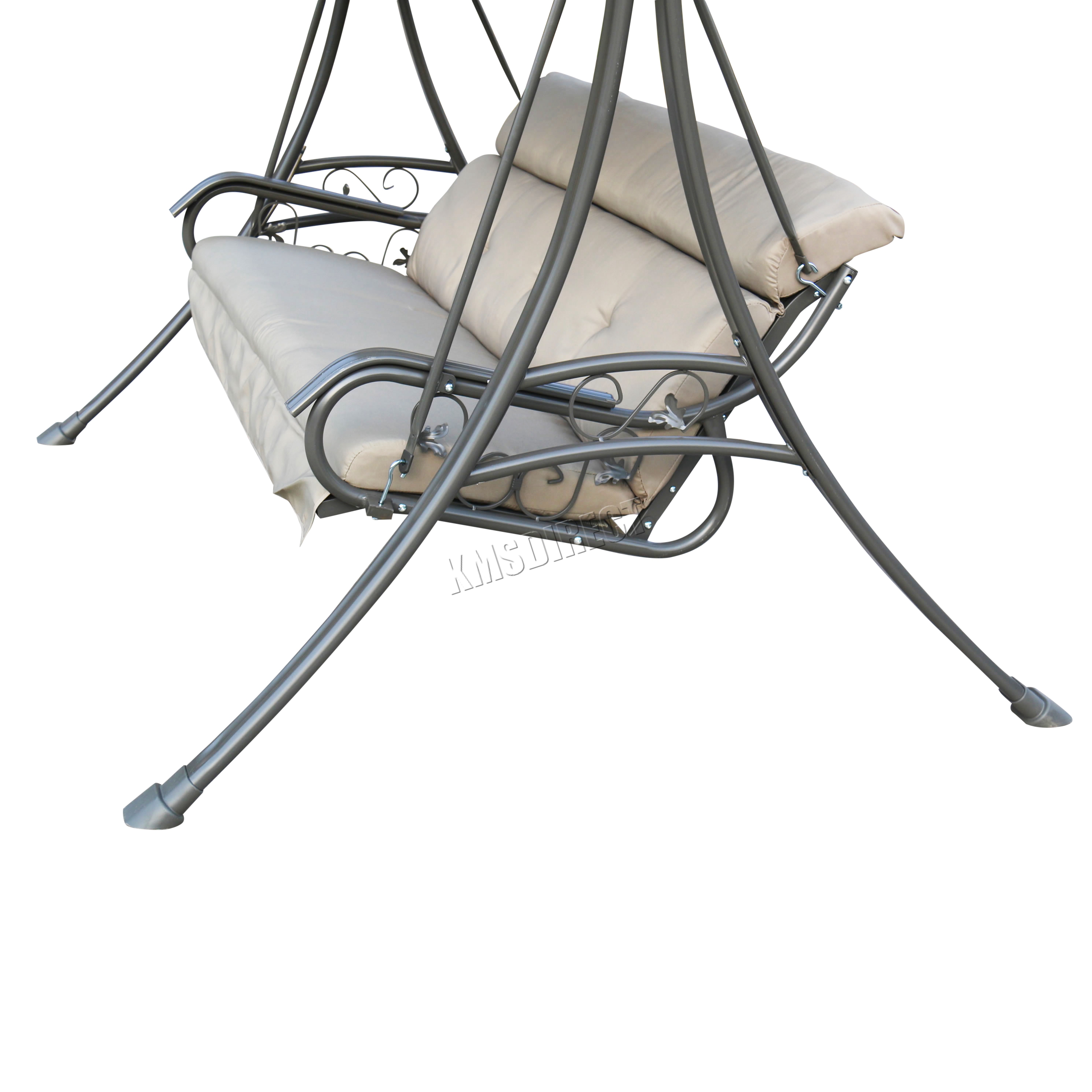 FoxHunter FHSC03 Garden Metal Swing Hammock 3 Seater Chair Bench Patio Outdoor eBay