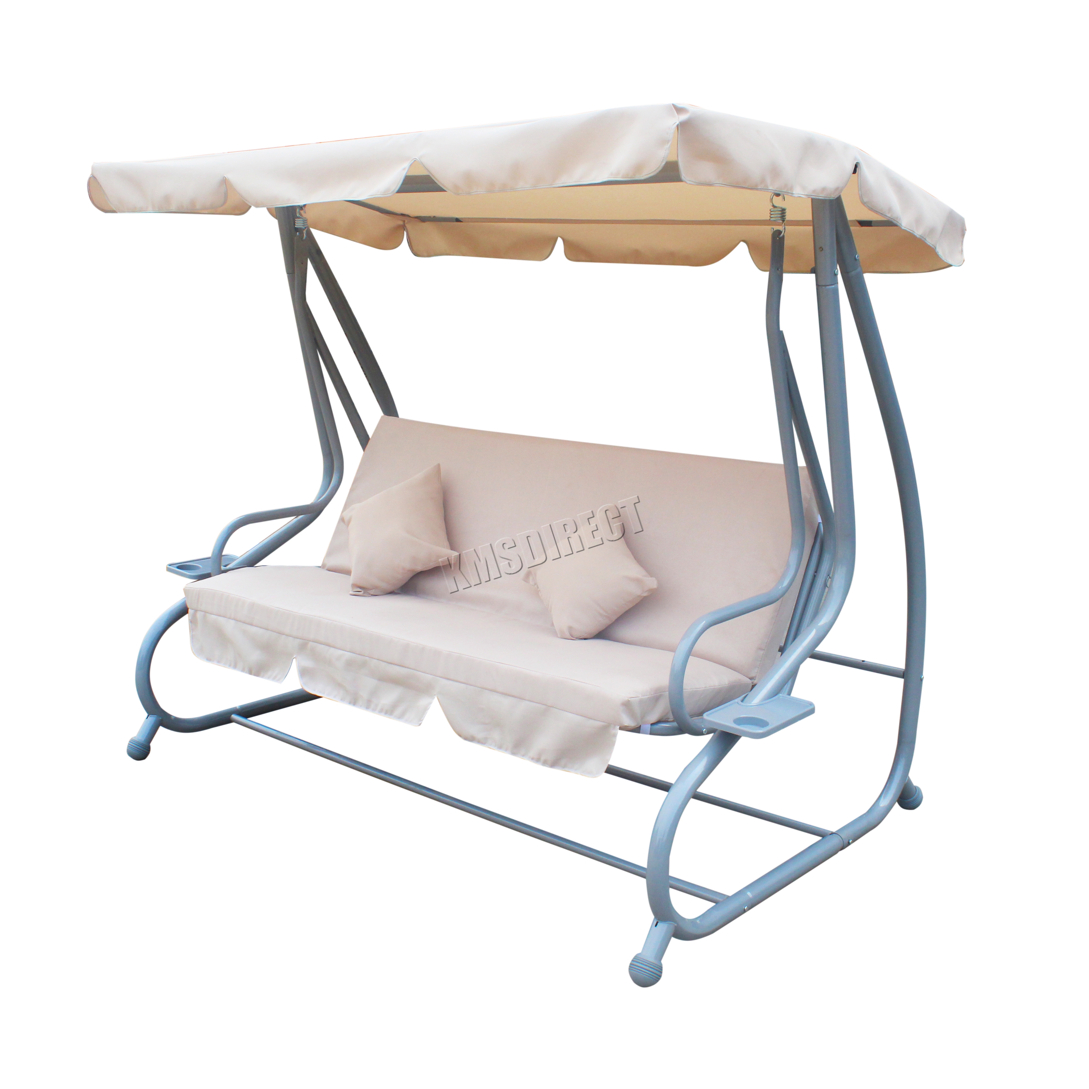 Westwood Sc05 Garden Swing Hammock 3 Seater Chair Bench Bed Outdoor Beige New Ebay