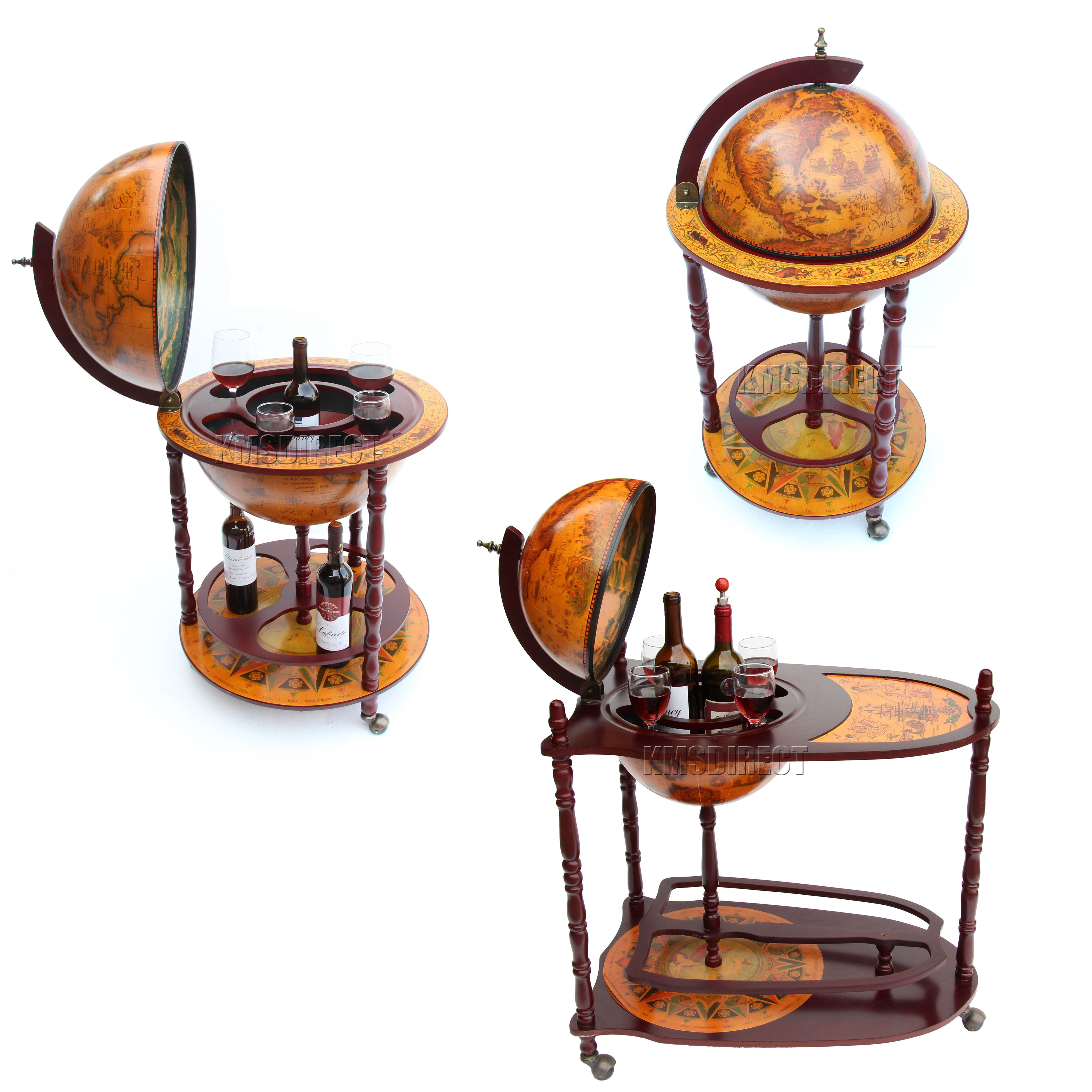 Westwood Globe Shaped Mini Bar Drinks Cabinet Retro Style Trolley Sentinel Westwood Globe Shaped Mini Bar Drinks Cabinet Retro Style Trolley Bottles New