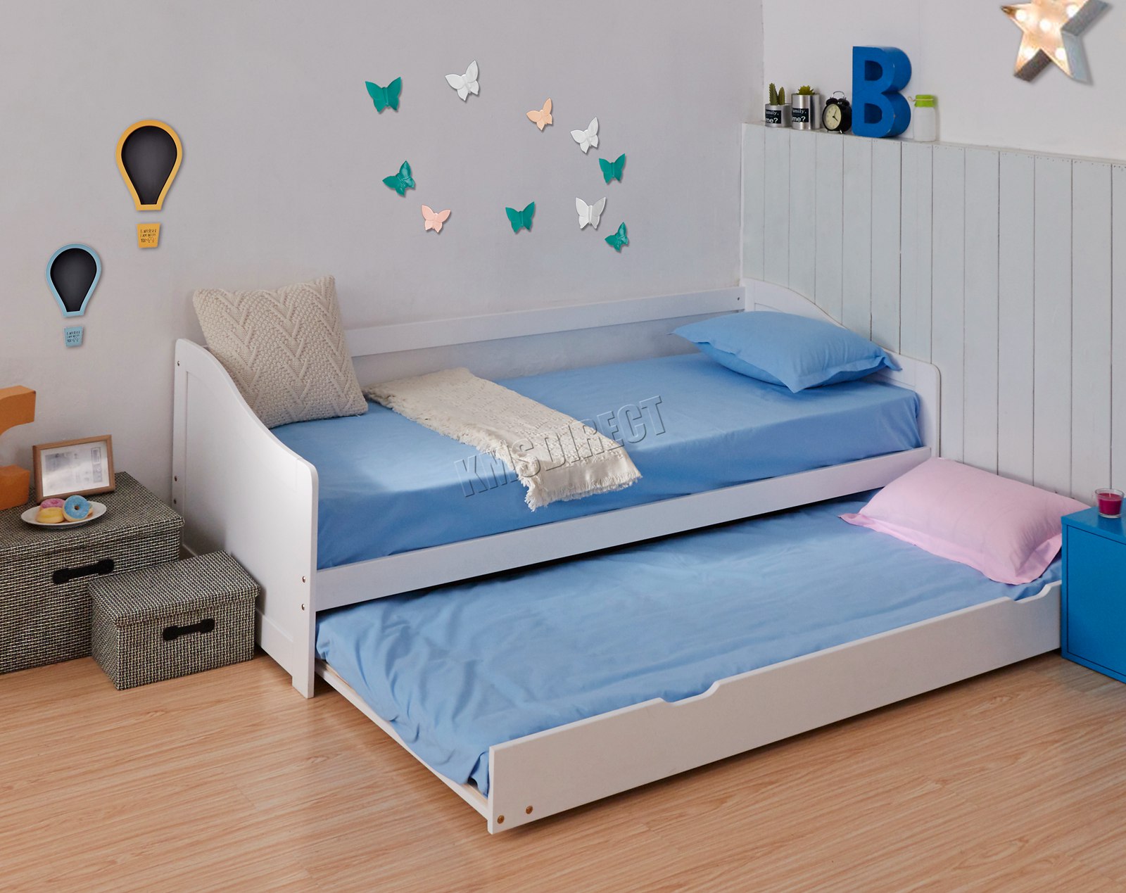 WestWood White Single 3ft Day Bed with Trundle Guest Solid Wood Frame Daybed eBay