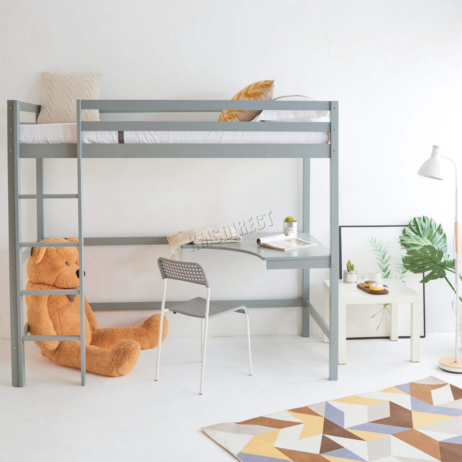 Westwood Alto Traviesa Cabina Marco De Madera Litera Cama Con