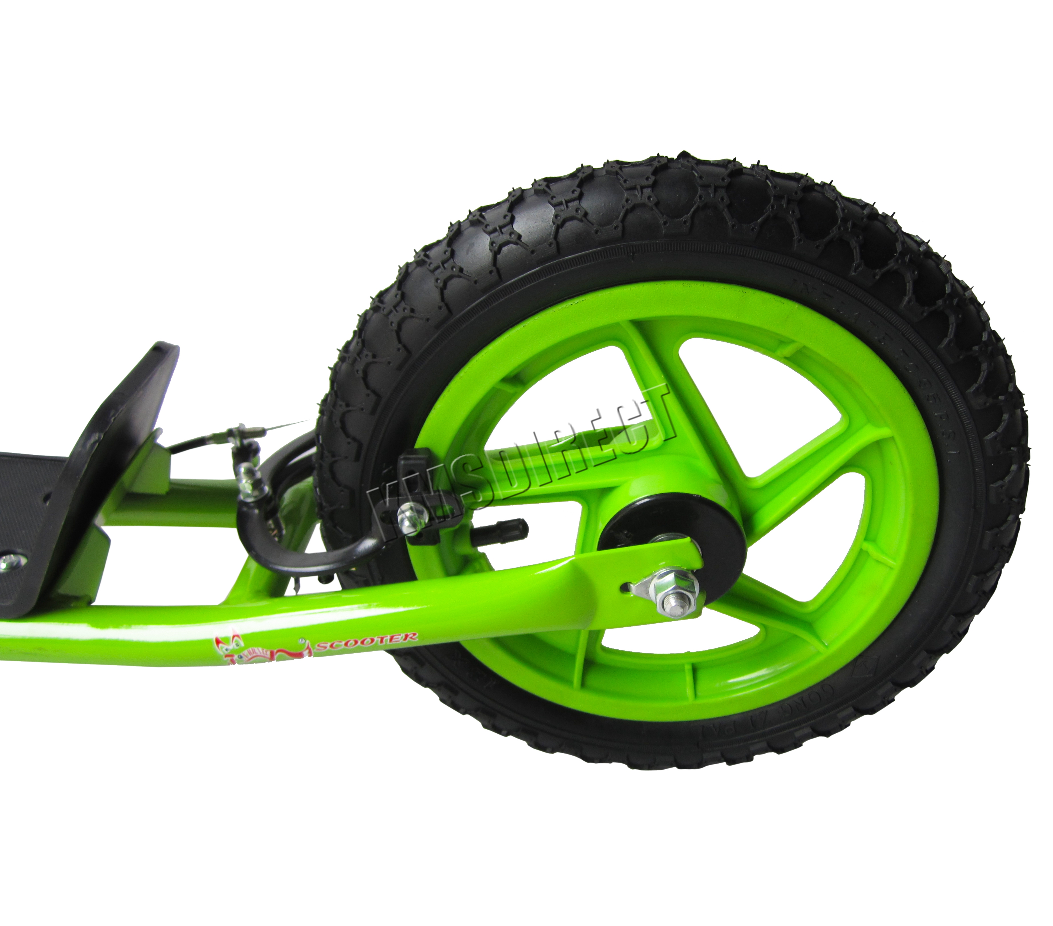 blue big wheel scooter