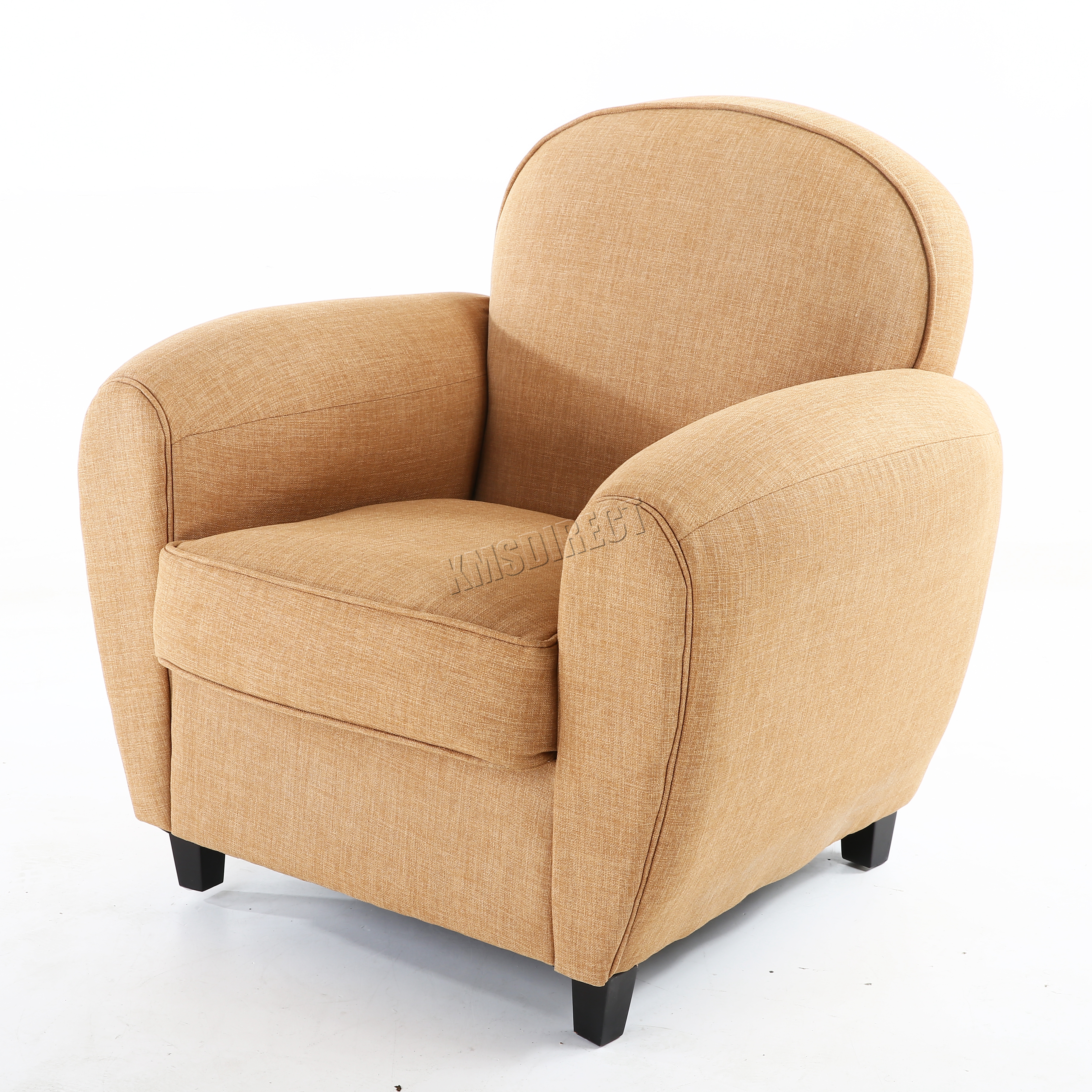 Foxhunter Linen Fabric Tub Chair Armchair 2094 Sofa Dining Living Foxhunter Linen Fabric Tub Chair Armchair 2094 Sofa