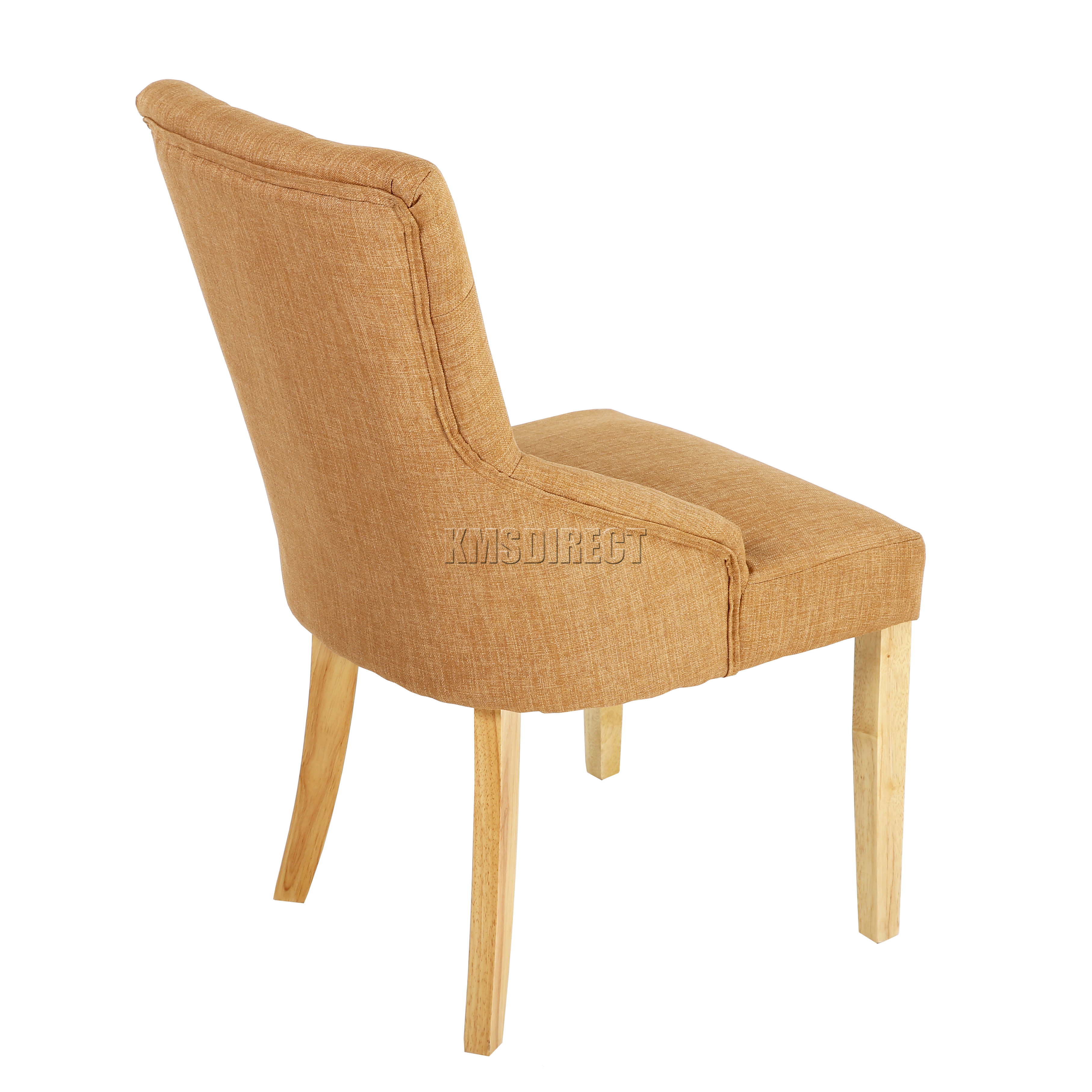 WestWood New Linen Fabric Dining Chairs Scoop Button Back Office Lounge