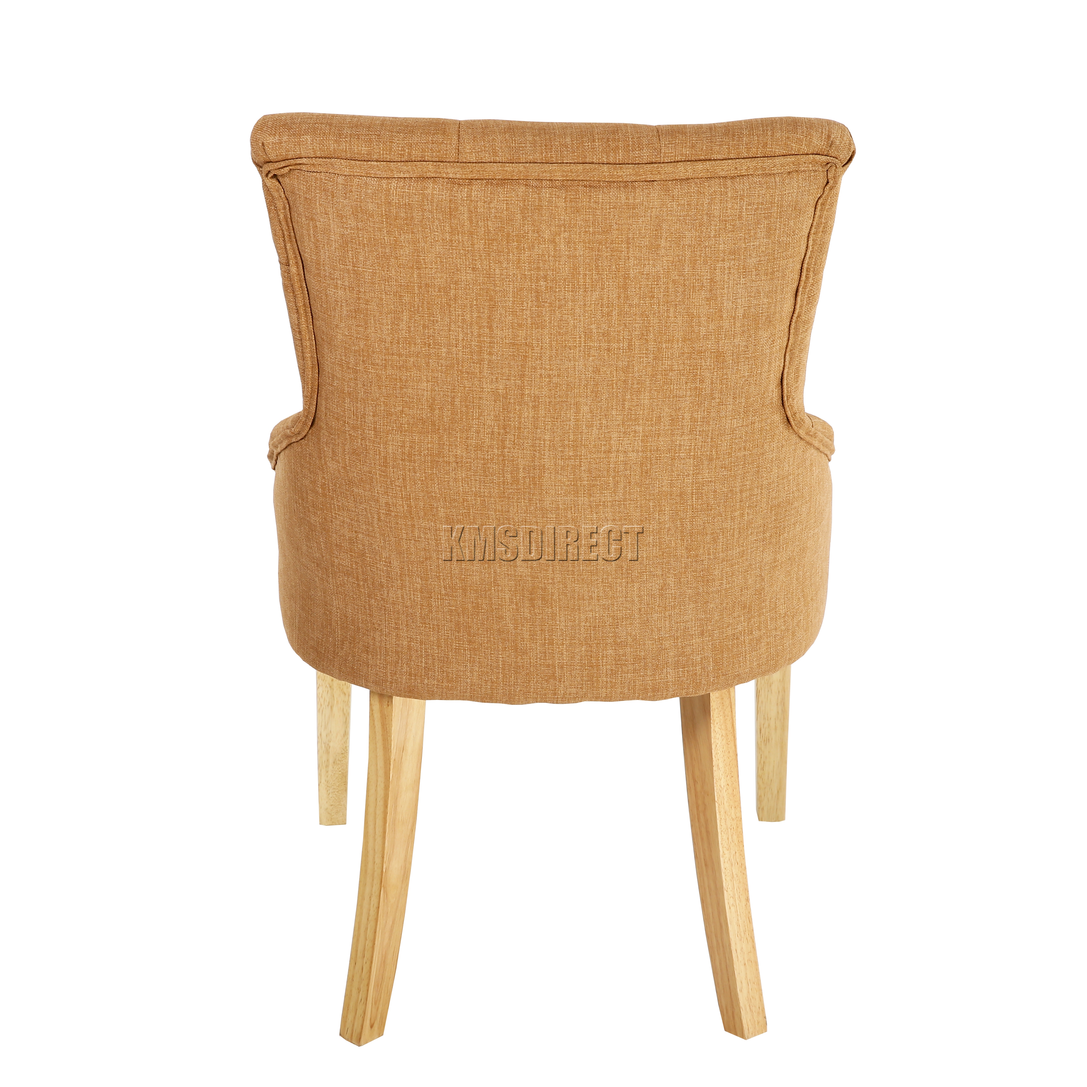WestWood New Linen Fabric Dining Chairs Scoop Button Back Office Lounge