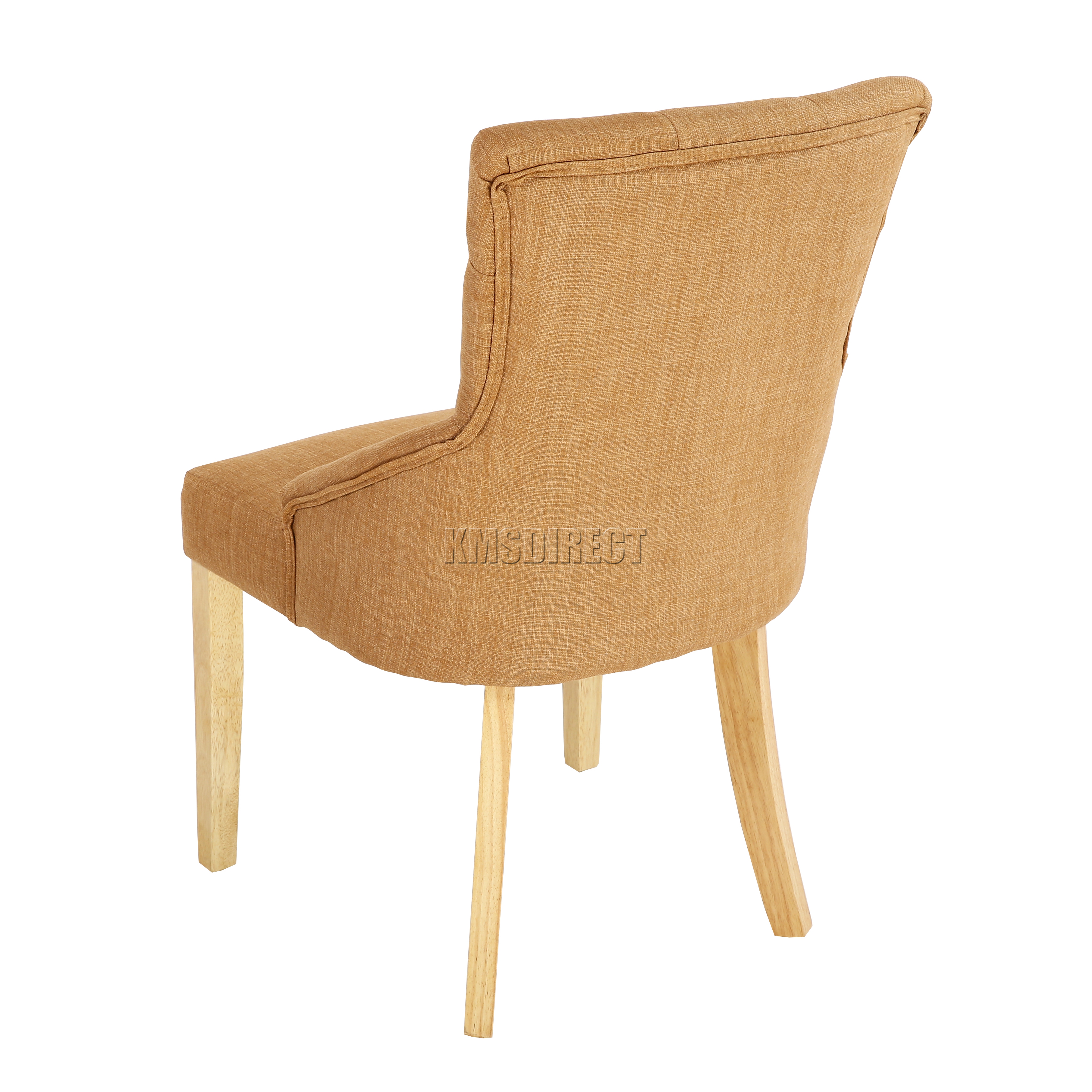 WestWood New Linen Fabric Dining Chairs Scoop Button Back Office Lounge