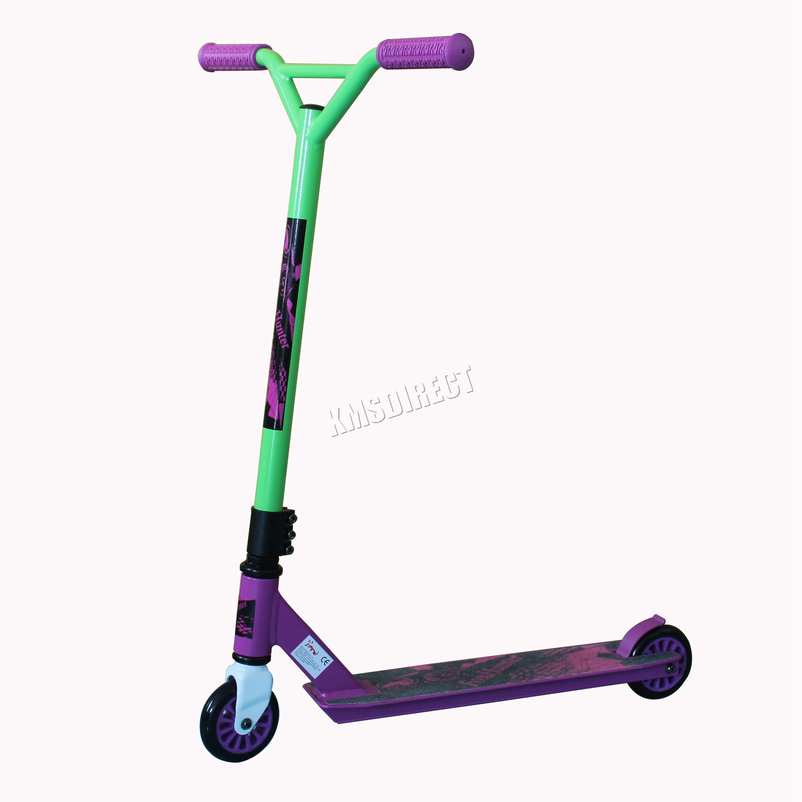 FoxHunter Kids Adult Pro Push 360 Degree Fixed Bar Stunt Scooter Trick