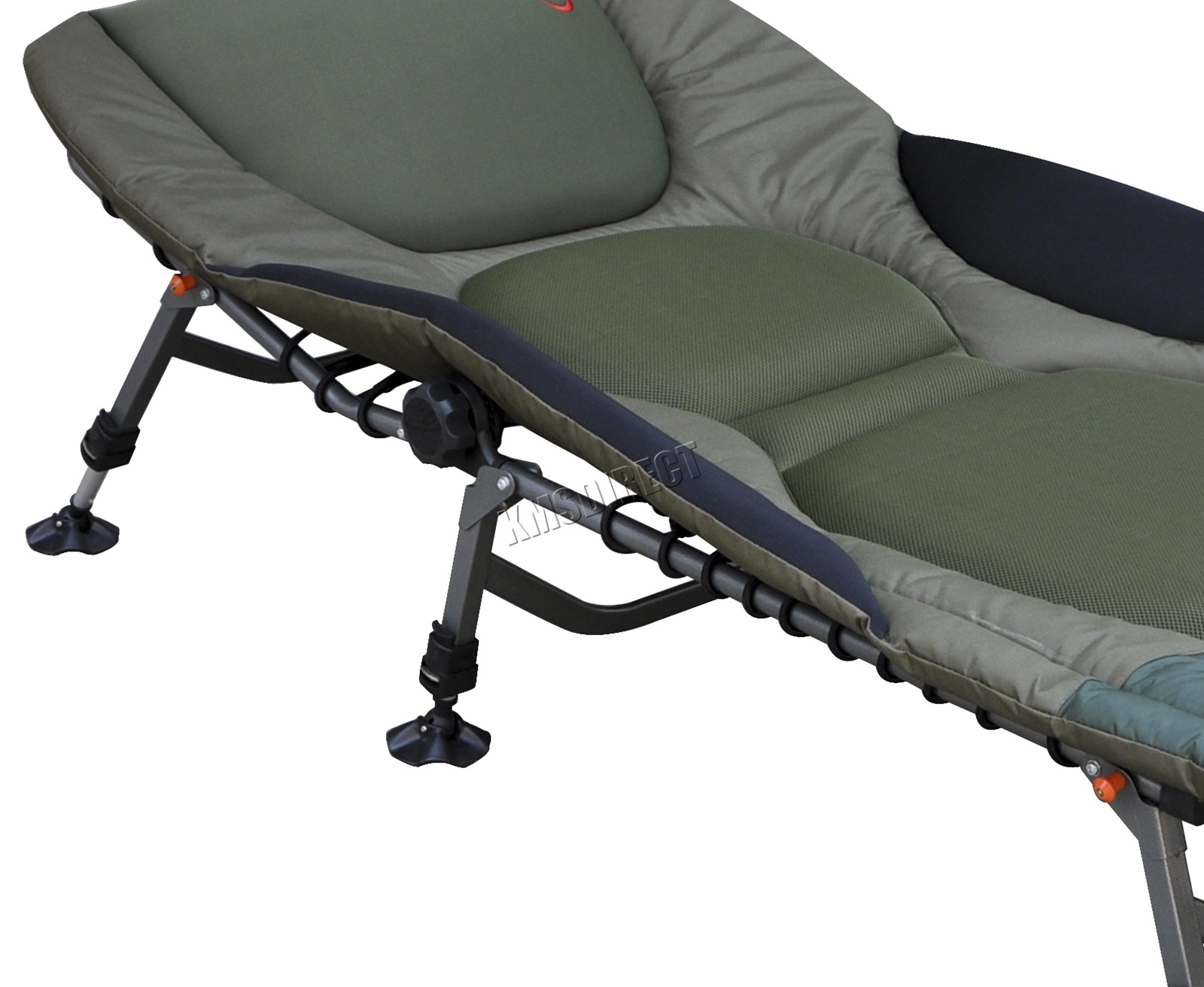 Carp Fishing Bed Chair Bedchair Camping Heavy Duty 8 Adjustable Legs FB ... - FISHING BED FB 022 DARK GREEN KMSWM0505