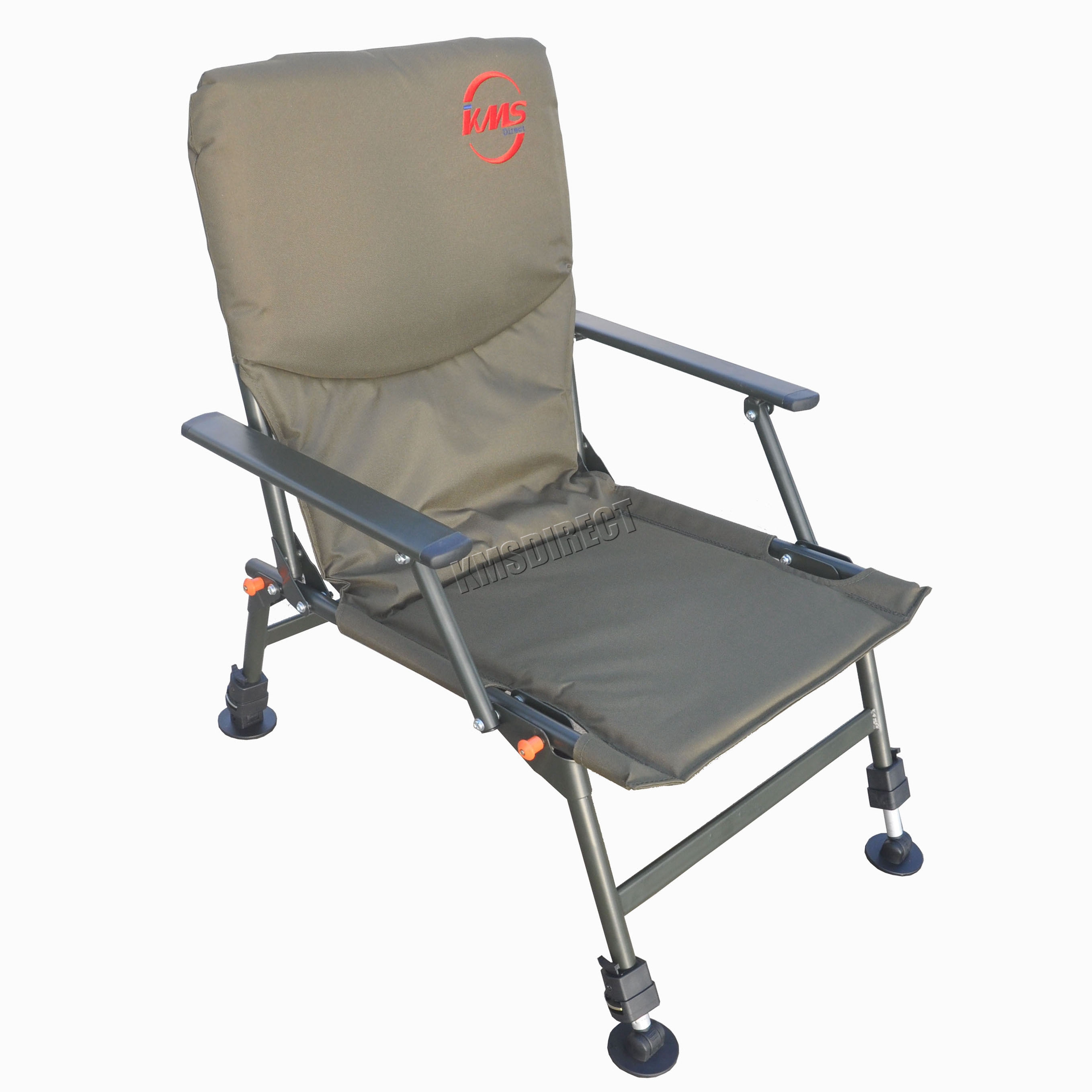 Portable Folding Carp Fishing Chair Camping Heavy Duty 4 Adjustable ...