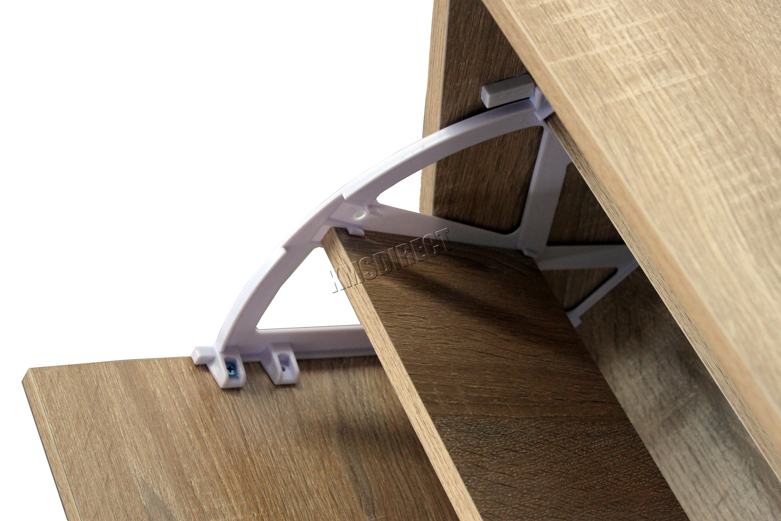 FoxHunter Wooden Shoe Storage 2 Drawer Footwear Stand Rack Unit