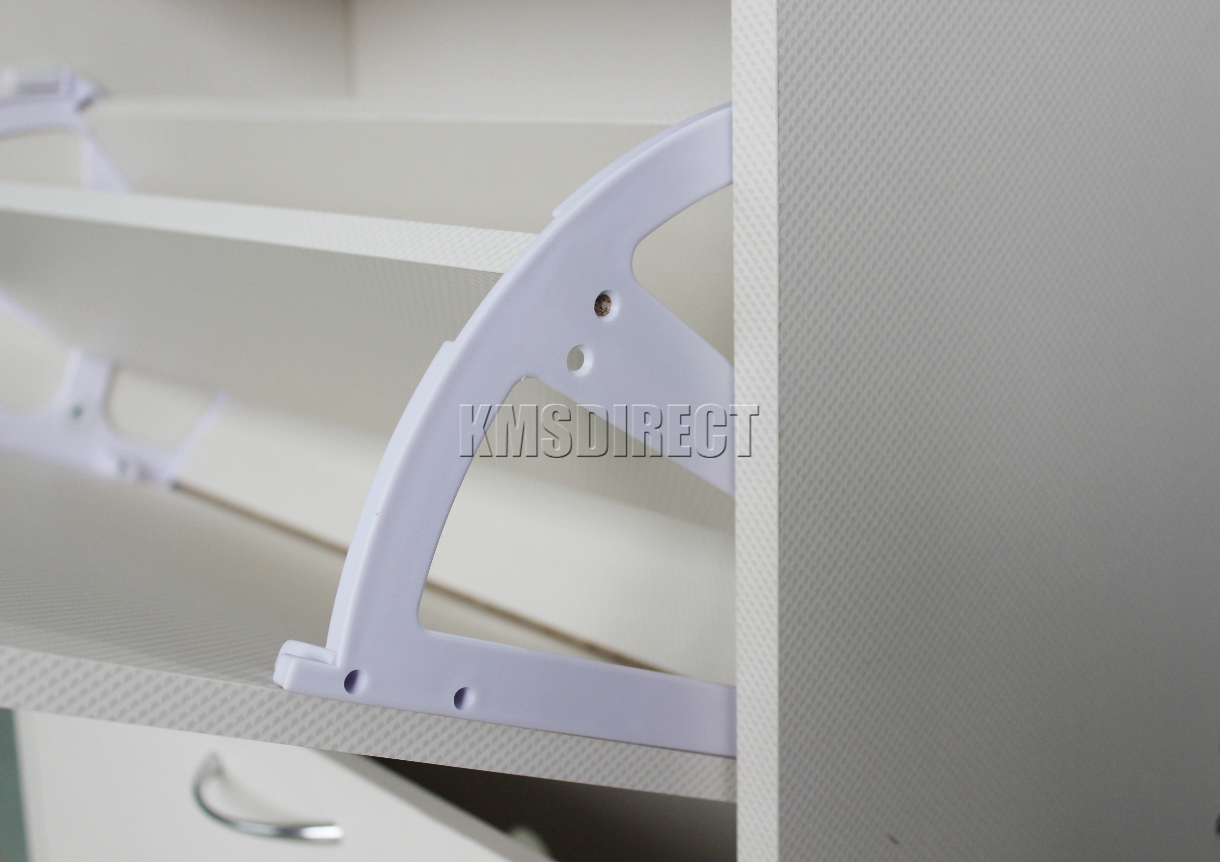 FoxHunter Wooden Shoe Storage 2 Drawer Footwear Stand Rack Unit