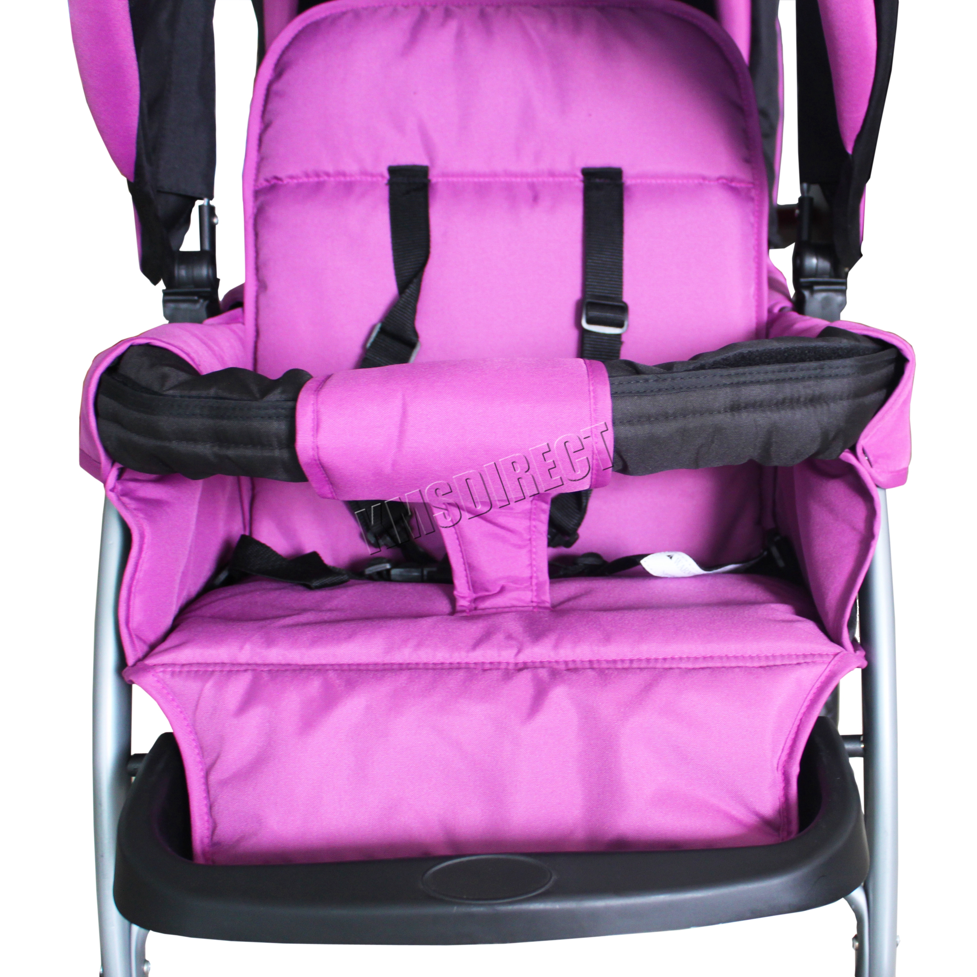 FoxHunter Baby Toddler Tandem Double Stroller Twin Pushchair Pram Buggy