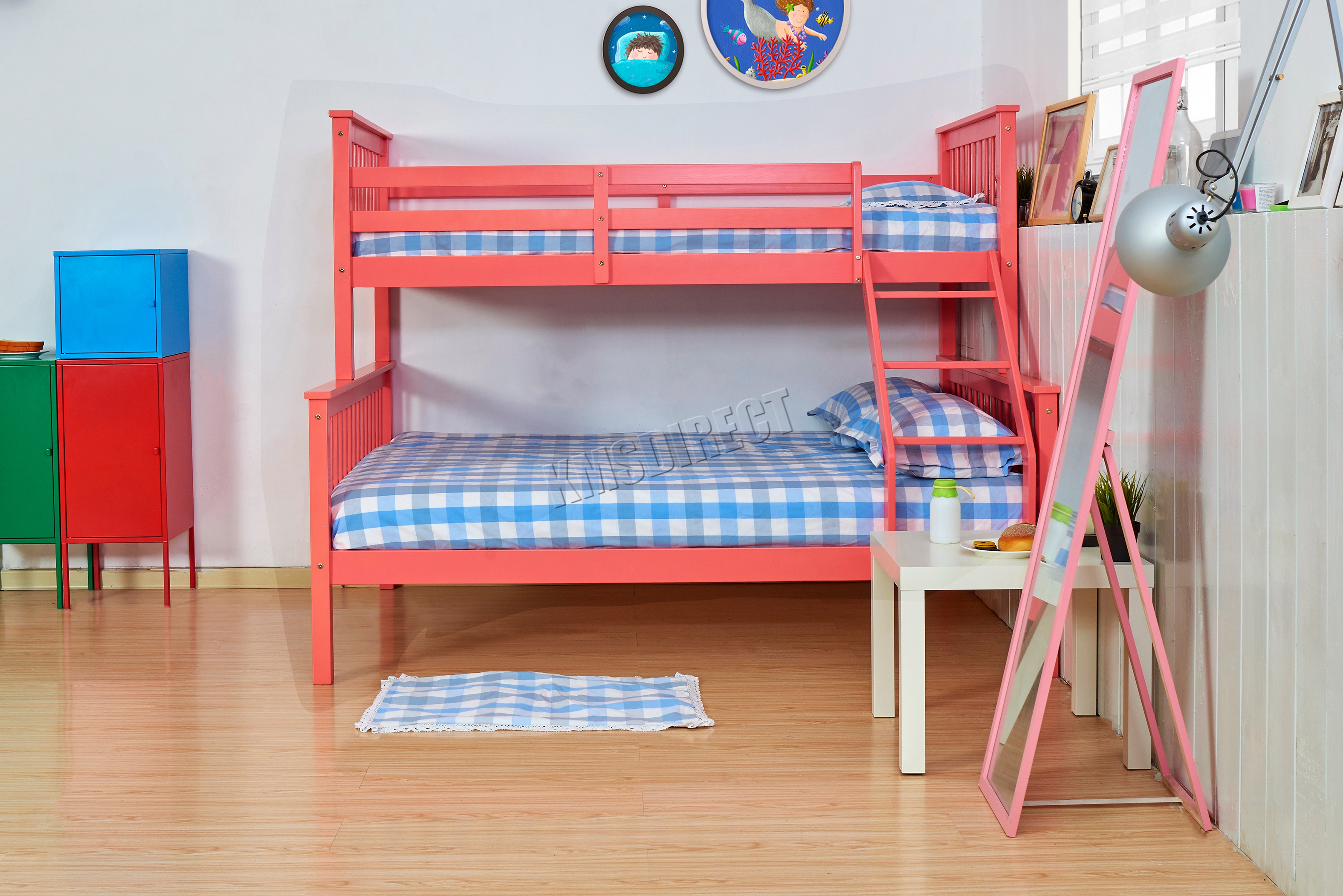 WestWood Bunk Bed Wooden Frame Children Kids Triple Sleeper No Mattress