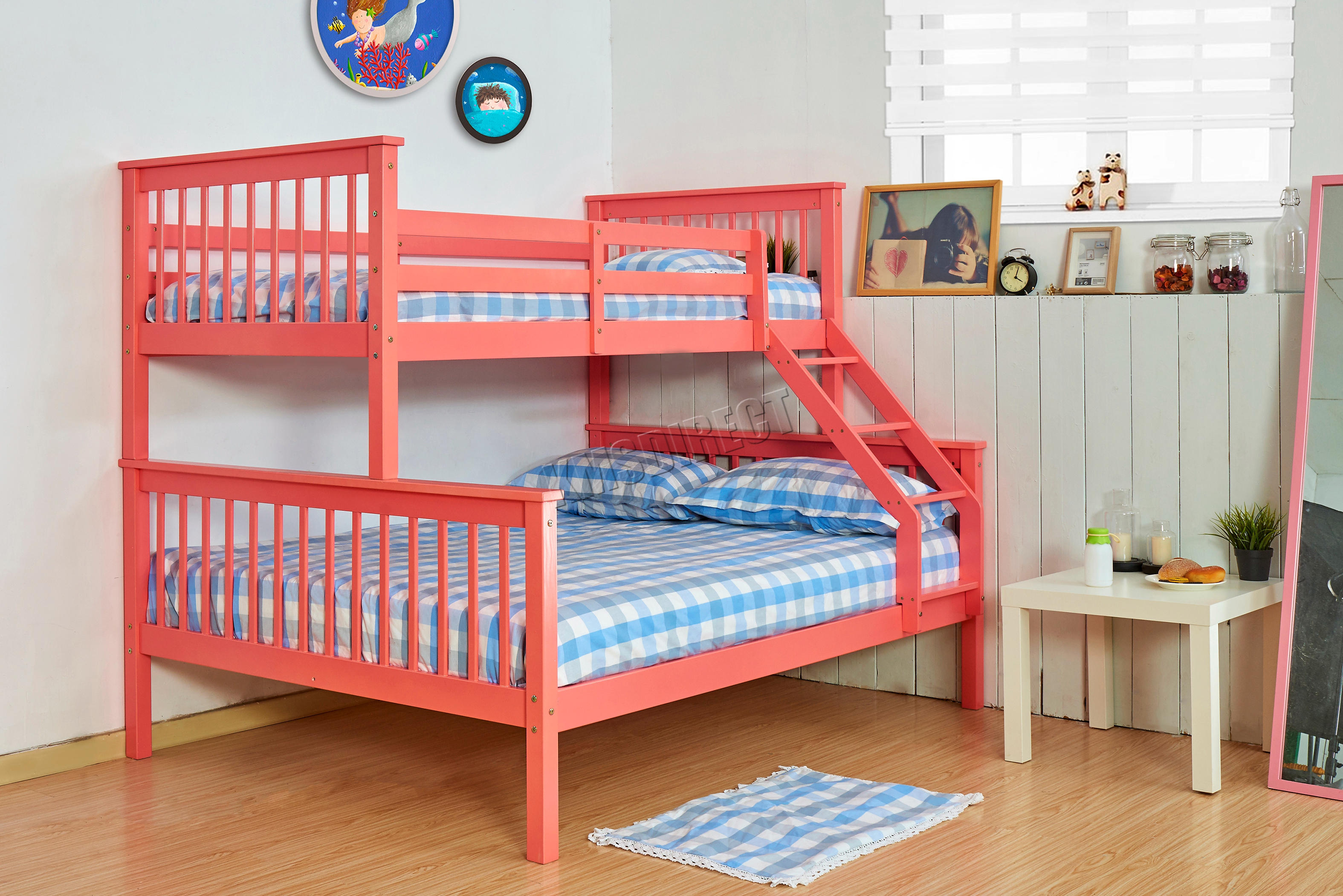 WestWood Bunk Bed Wooden Frame Children Kids Triple Sleeper No Mattress 3FT 4FT eBay