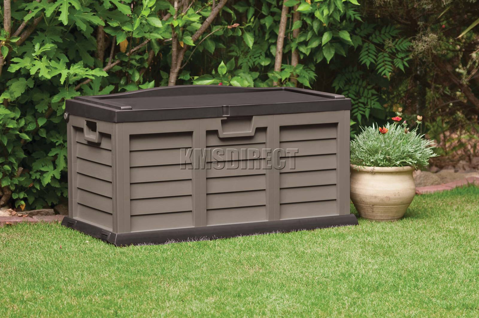 Starplast Outdoor Garden Storage Utility Chest Cushion Box Case 440L