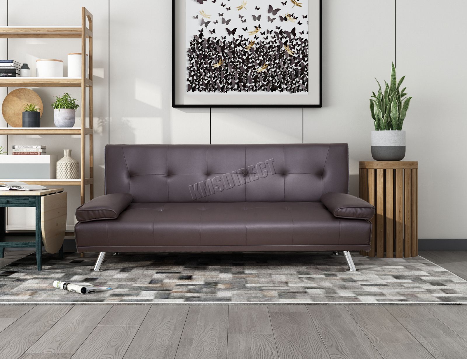 WestWood Faux Leather Chunky Sofa Bed recliner 3 Seater Modern Luxury