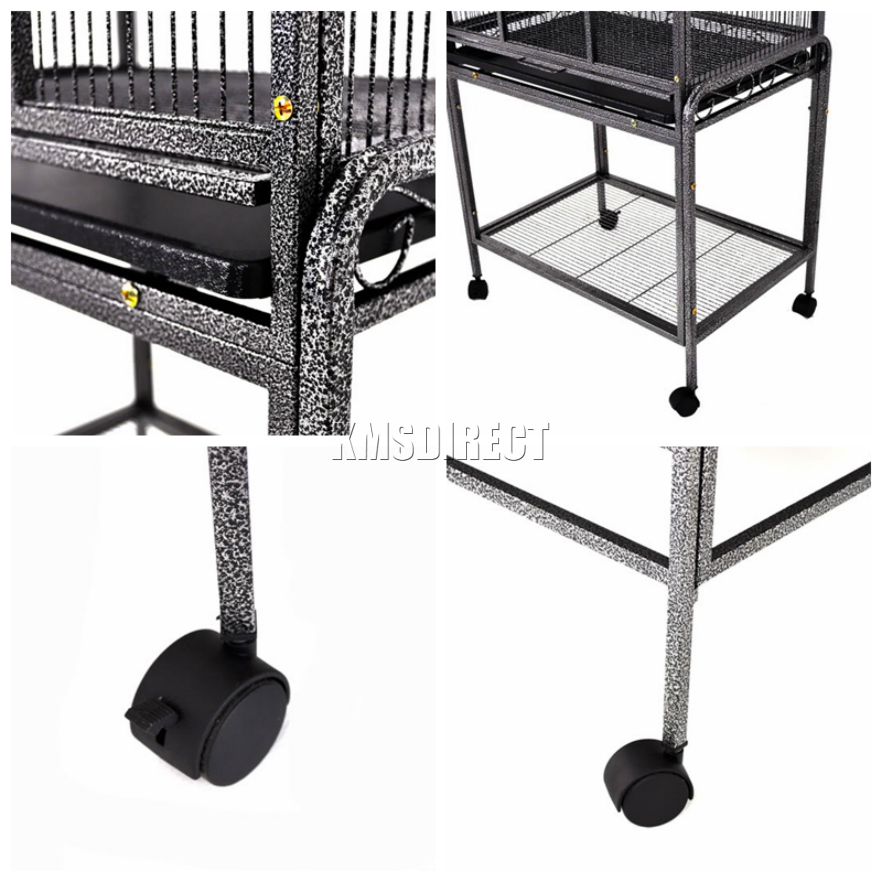 FoxHunter Large Metal Bird Cage With Stand Aviary Parrot Budgie Canary