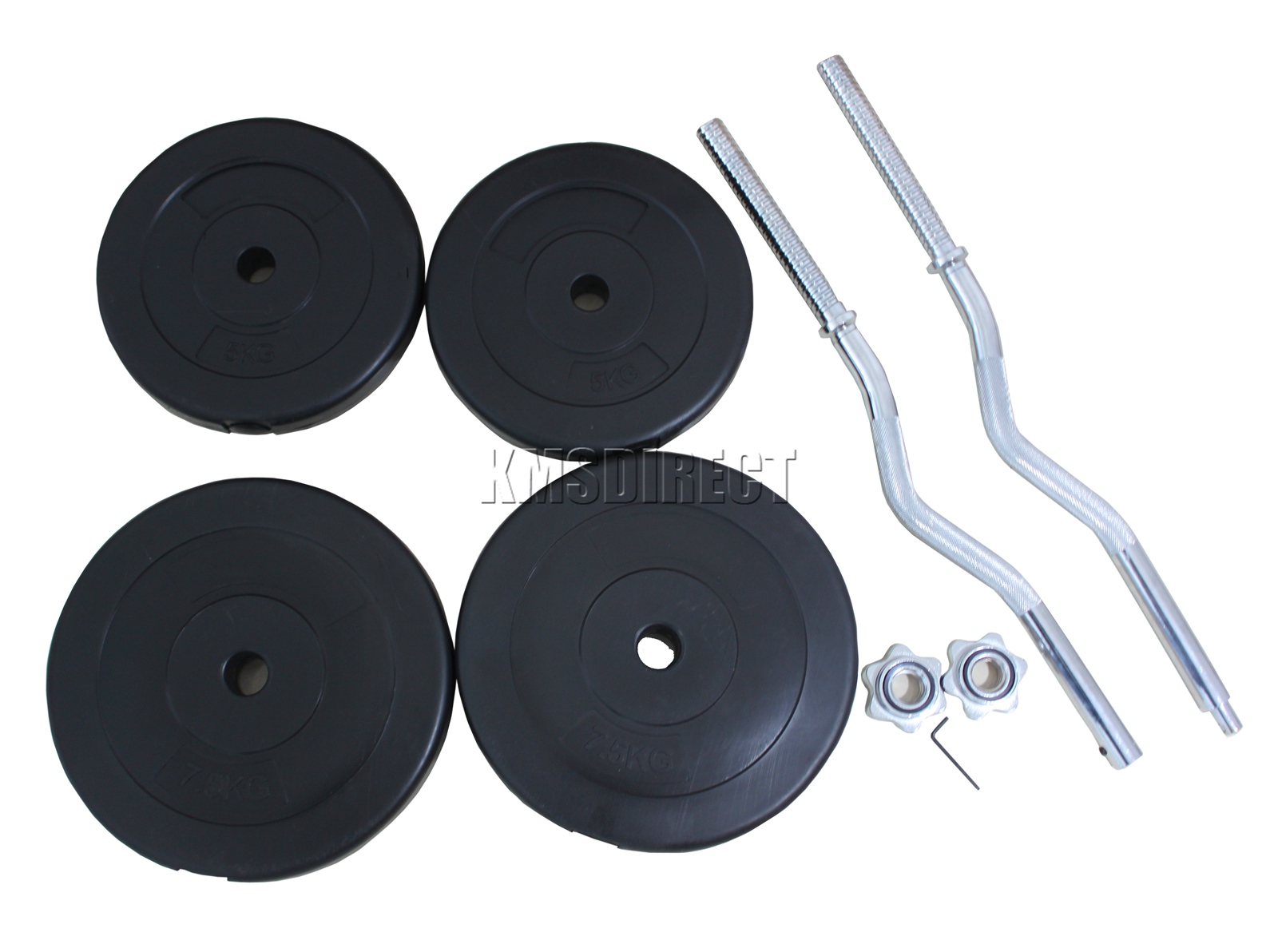 Barbell Ez Bar Weight Lifting Set 30KG 60KG Home Gym Arm Workout