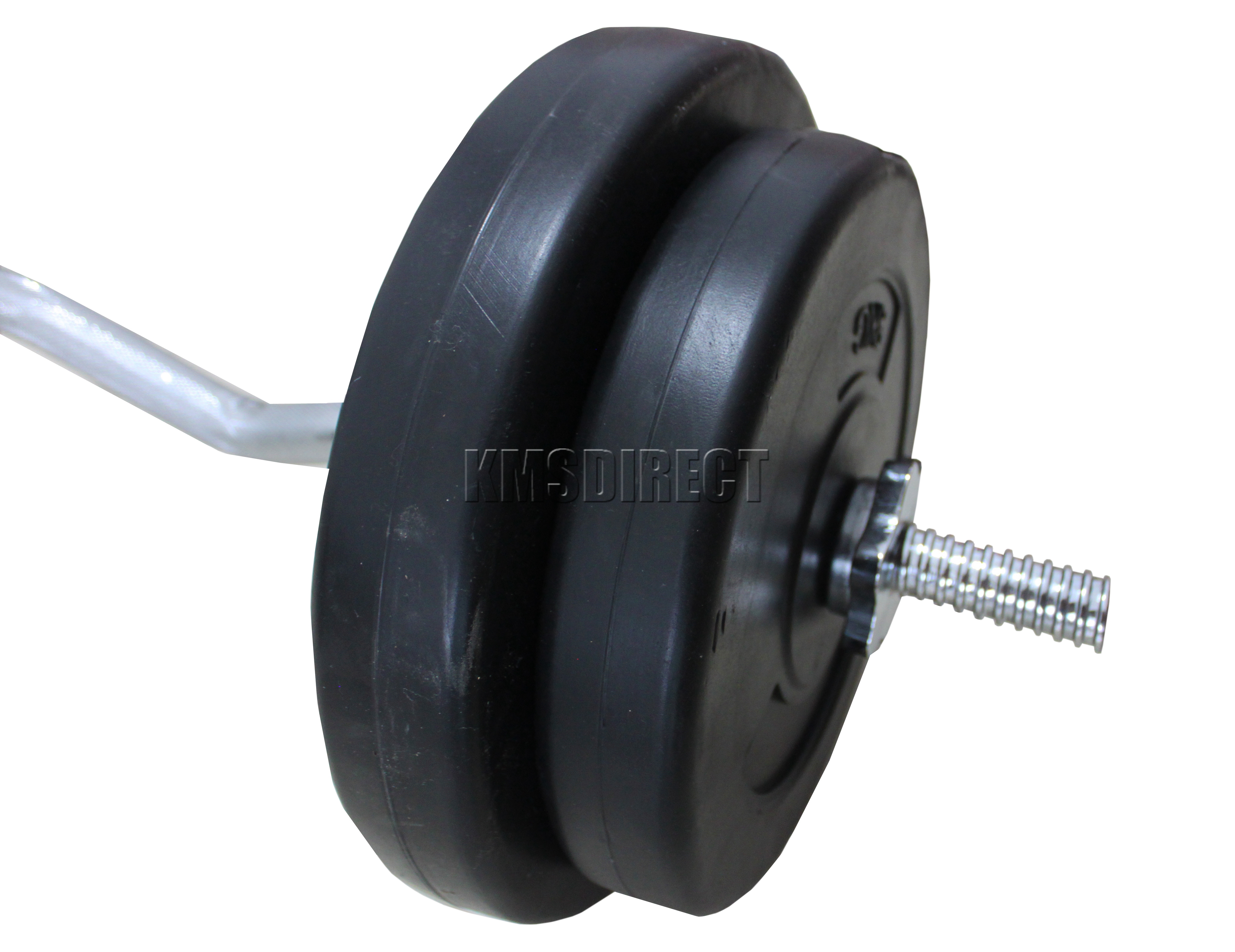 FoxHunter Curl Bar Barbell Set Weight Lifting Gym Triceps Arm Workout