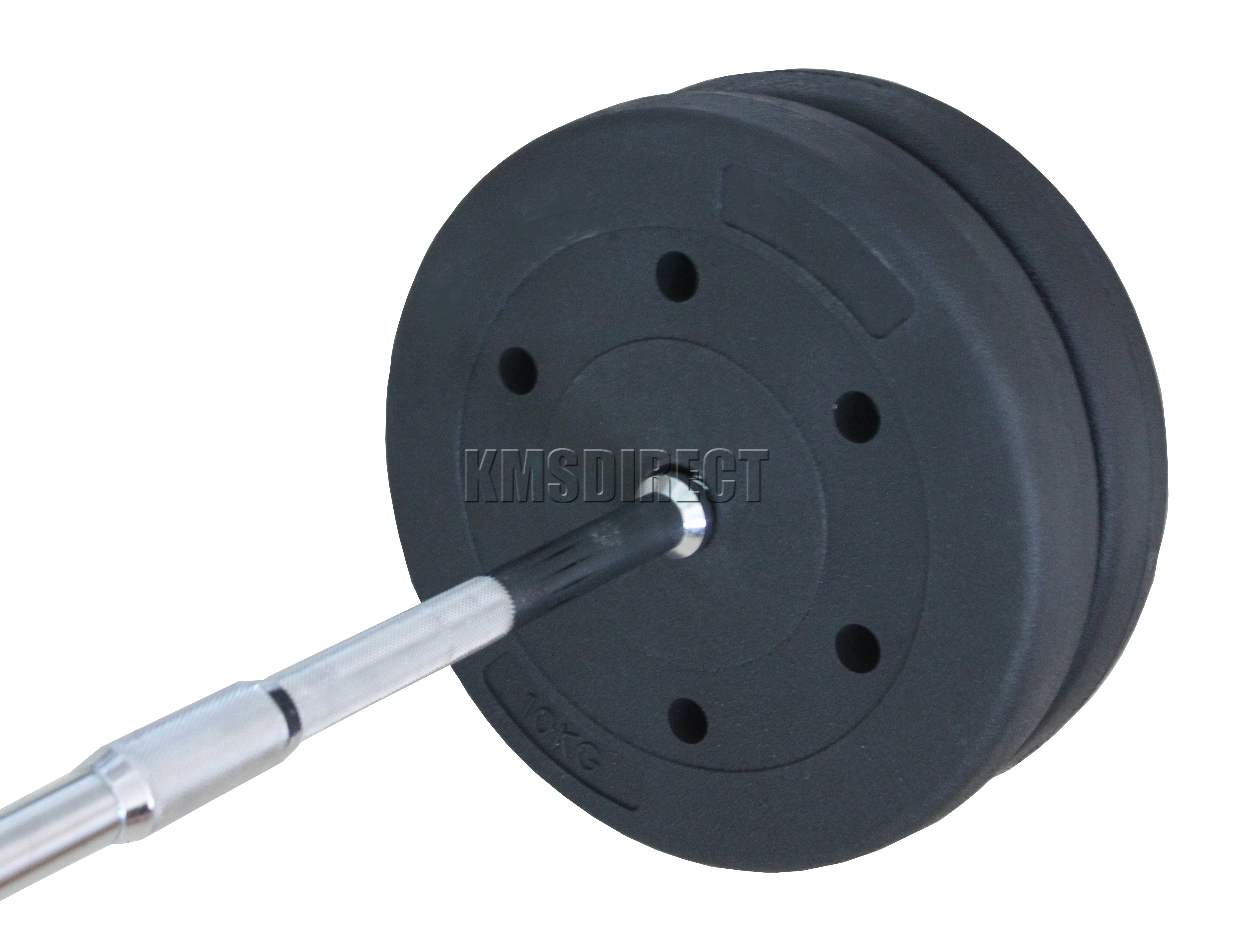 FoxHunter Curl Bar Barbell Set Weight Lifting Gym Triceps Arm Workout