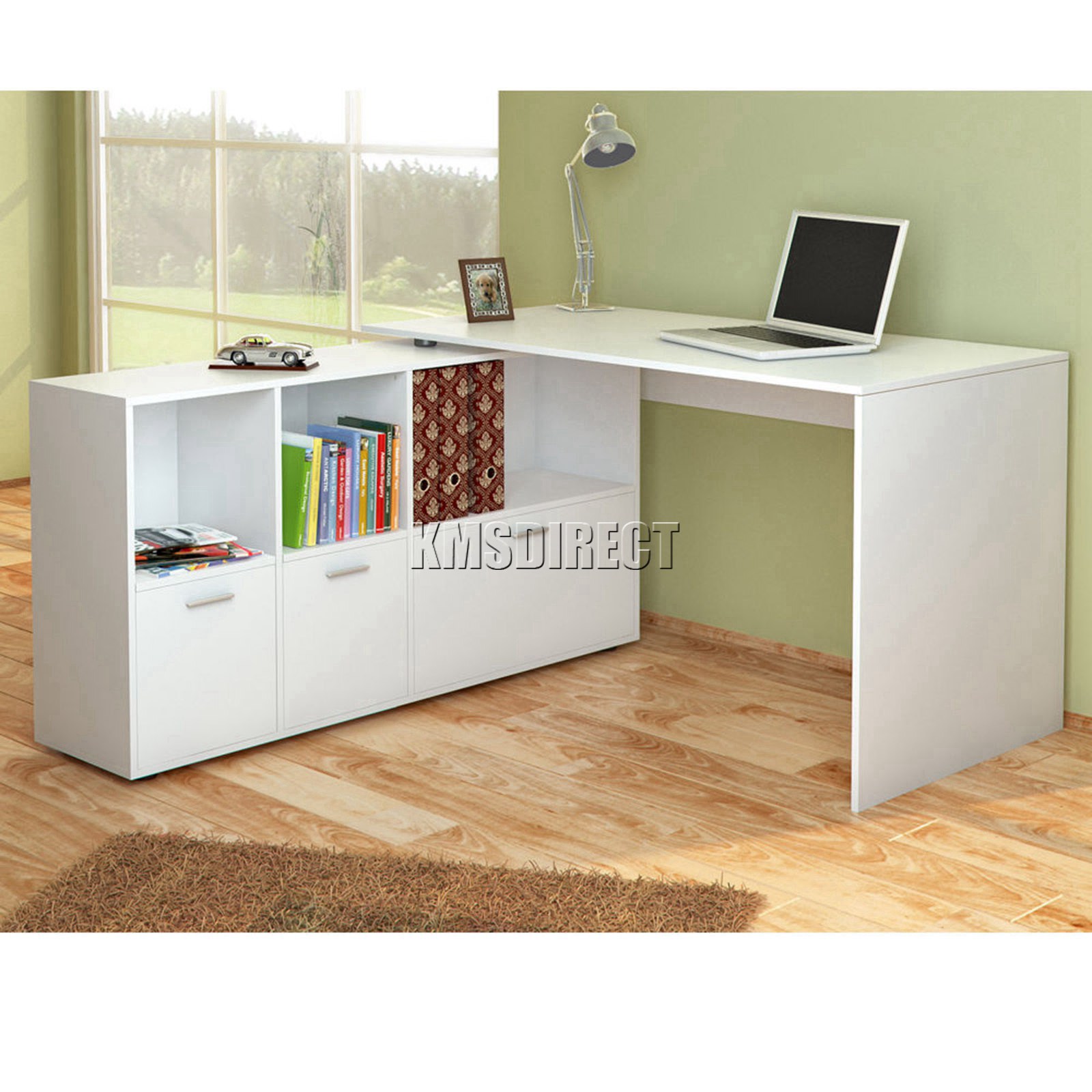 WestWood PC Computer Schreibtisch Ecke Holz Tisch Schrank Heim