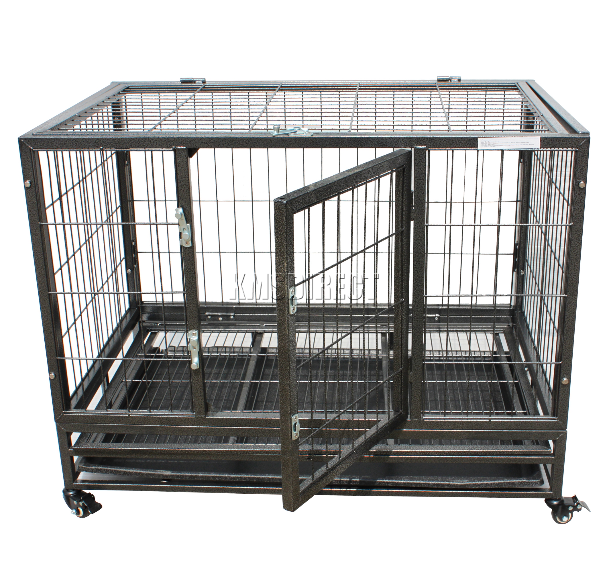 FoxHunter Heavy Duty Pet Dog Puppy Training Cage Crate Enclosure Metal