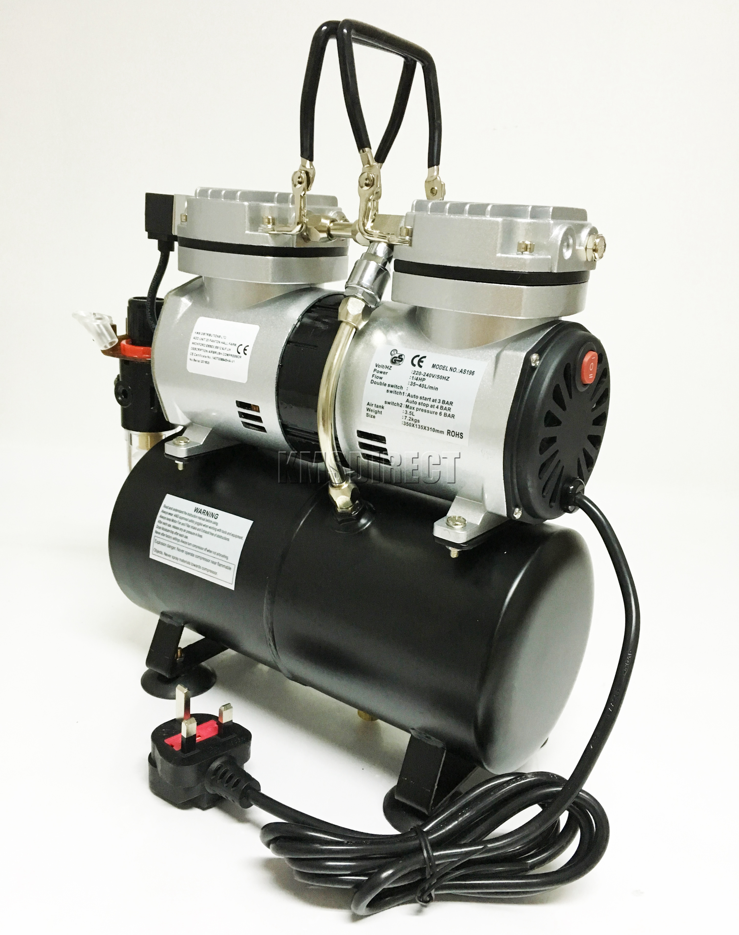 SwitZer Airbrush Kit Set Compressor Tank Air Brushes Hose Nail Art