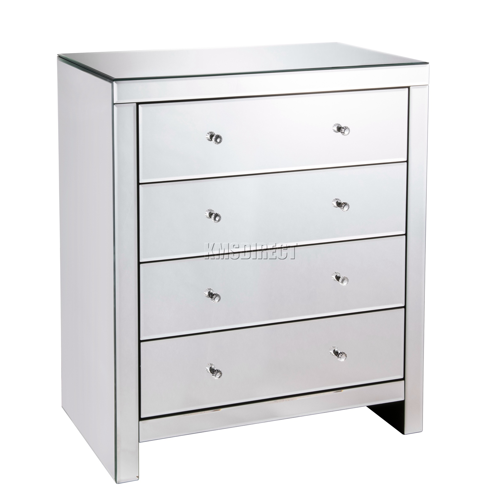 Foxhunter verspiegelt Möbel Glas mit Schublade Truhe Schrank Tisch