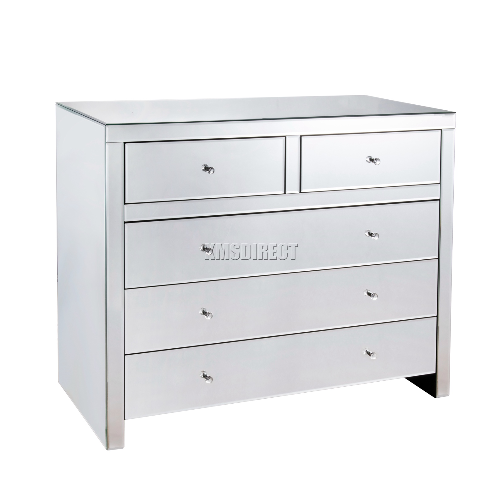 Foxhunter verspiegelt Möbel Glas mit Schublade Truhe Schrank Tisch