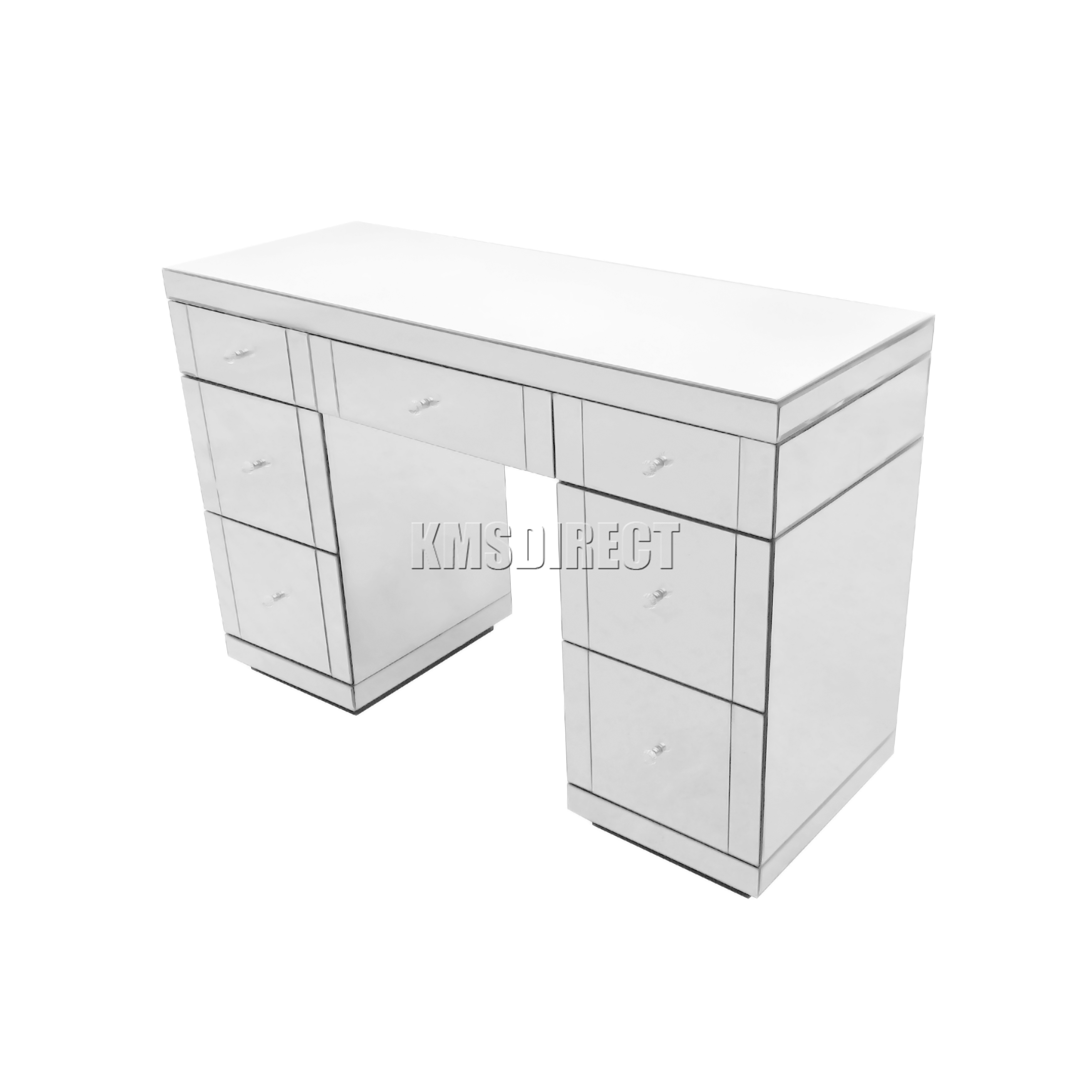 Foxhunter Mirrored Furniture Glass 7 Drawer Dressing Table Console Sentinel Foxhunter Mirrored Furniture Glass 7 Drawer Dressing Table Console Bedroom Mdt02