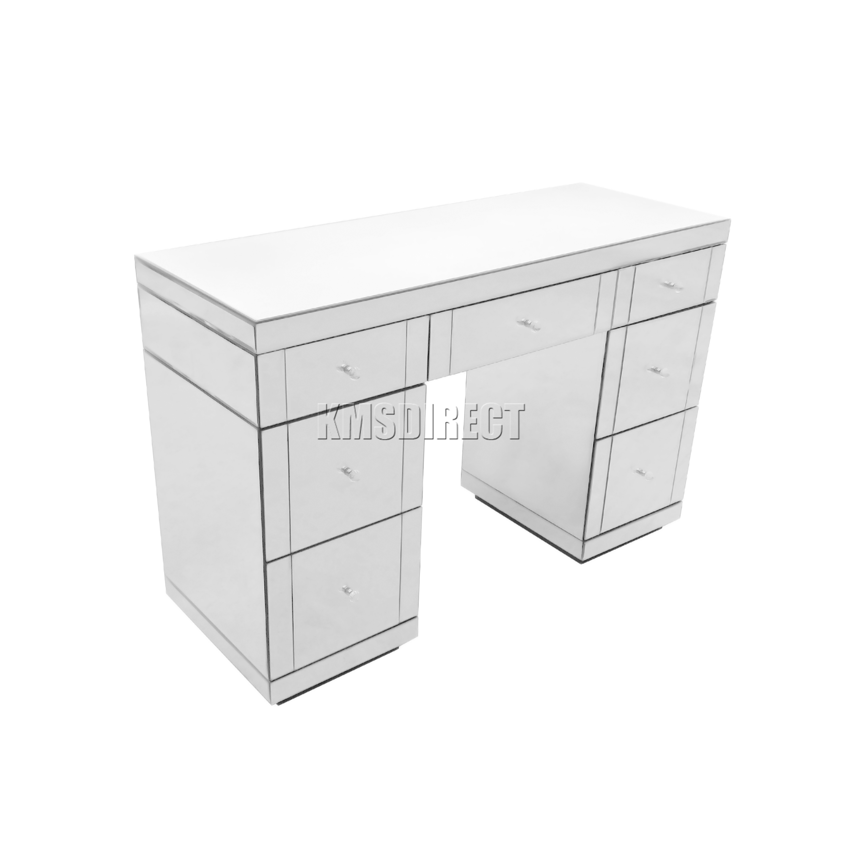 Foxhunter Mirrored Furniture Glass 7 Drawer Dressing Table Console Sentinel Foxhunter Mirrored Furniture Glass 7 Drawer Dressing Table Console Bedroom Mdt02