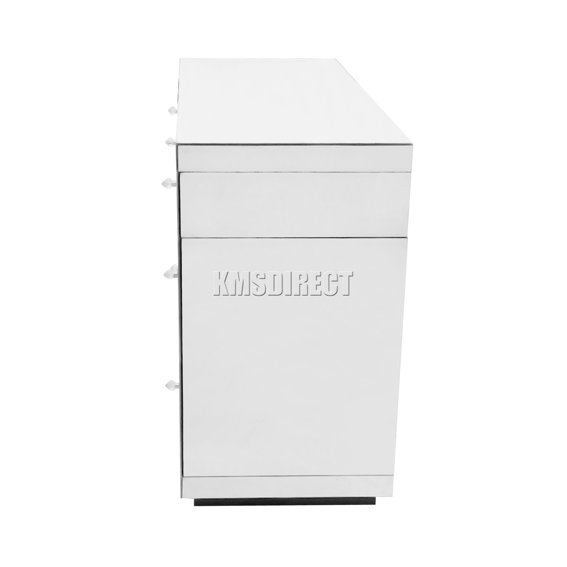 FoxHunter Mirrored Furniture Glass 7 Drawer Dressing Table Console