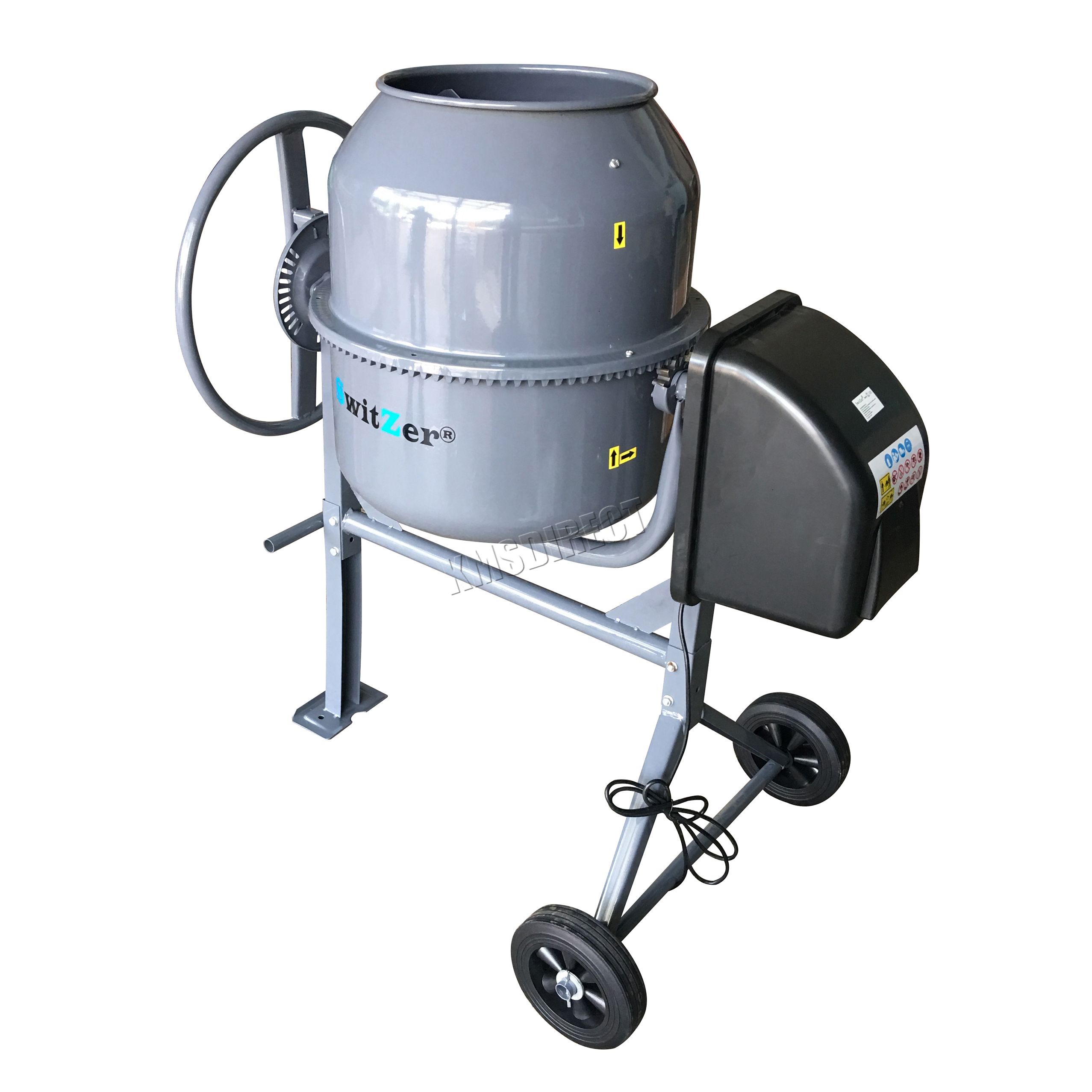 Switzer Electric Cement Mixer – Portable Mortar Plaster Concrete Drum